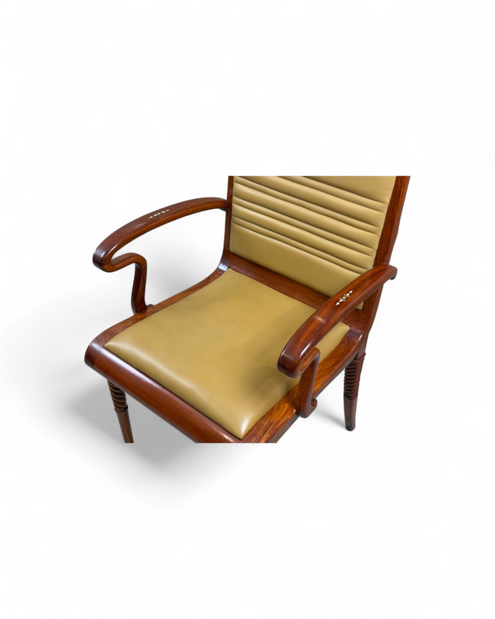 Chinese Rosewood Dining Armchair, Pearl Inlay - Reproduction