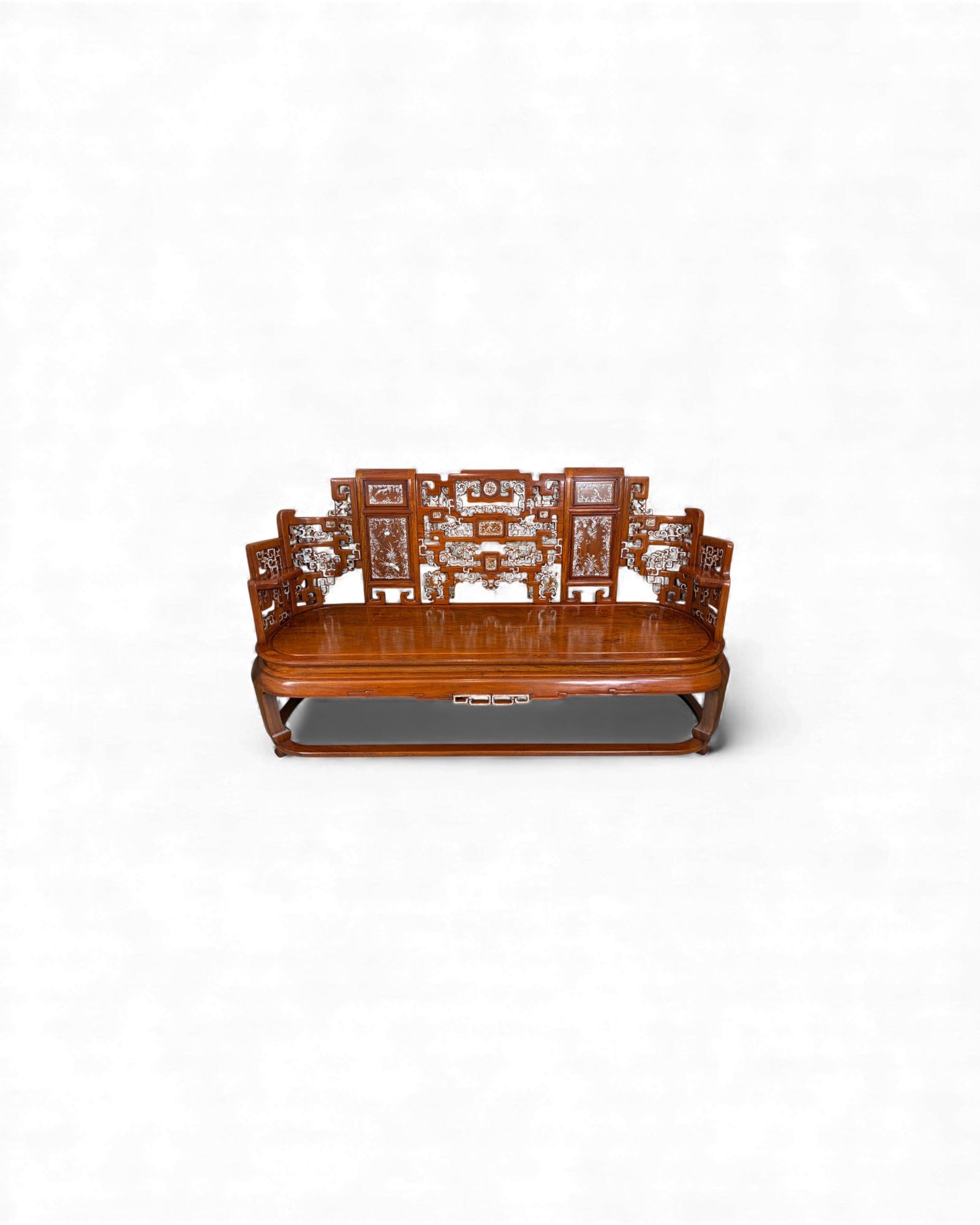 Traditional Chinese Grand Ming Living Room Bench Sofa - Reproduction