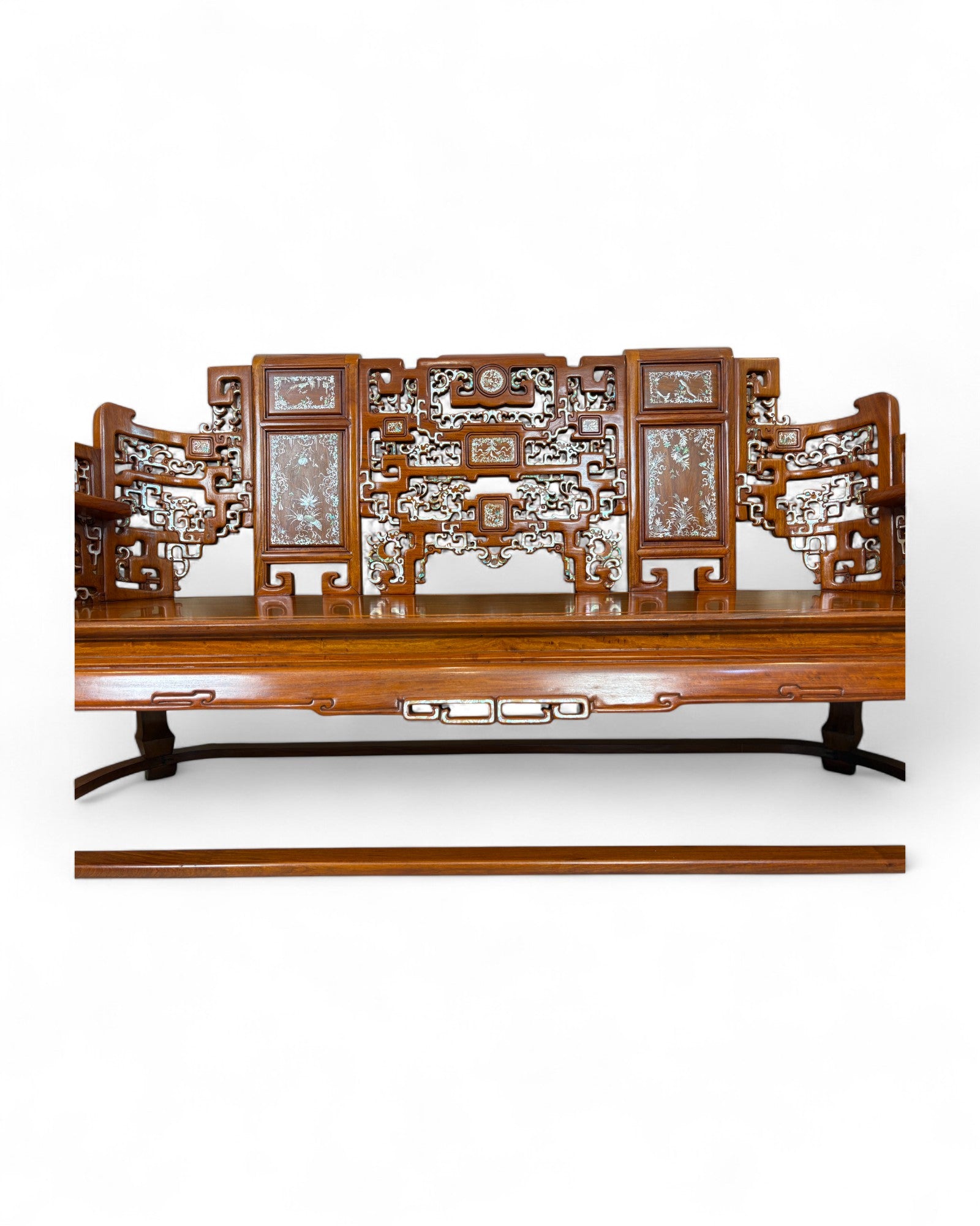 Traditional Chinese Grand Ming Living Room Bench Sofa - Reproduction