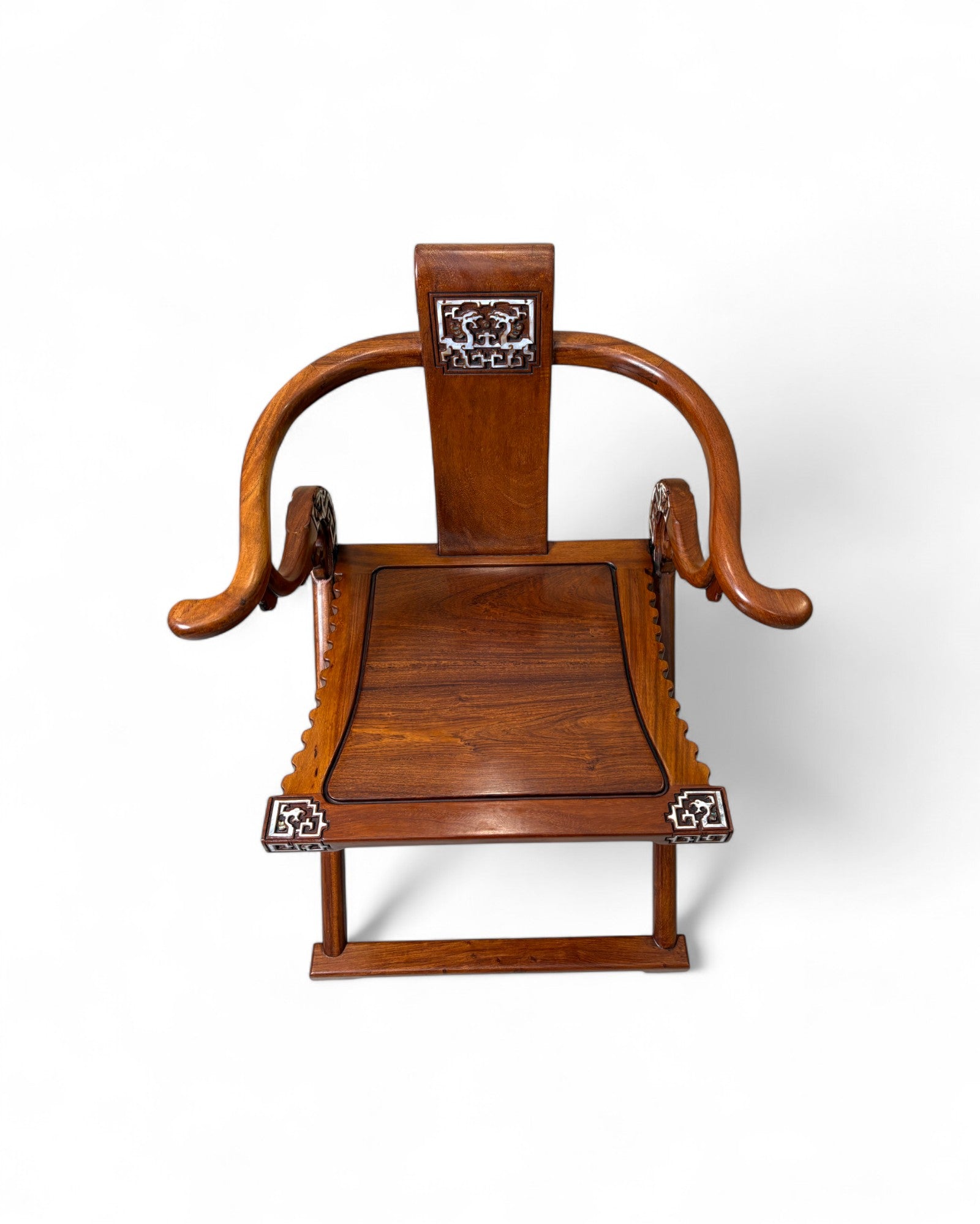 Chinese Reproduction Ming-style folding Horseshoe-back Armchair