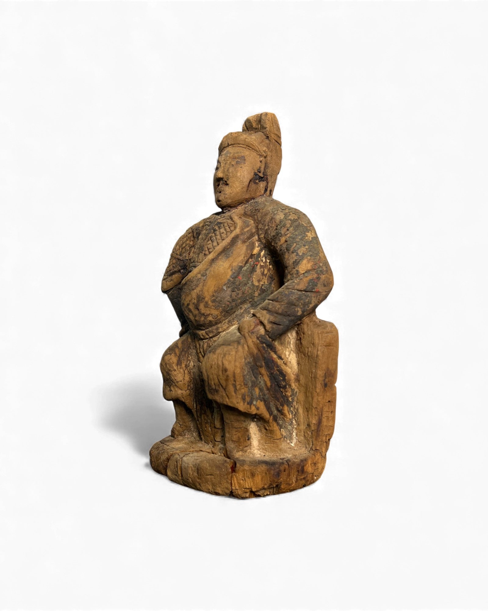 Shanxi Carved Wooden Taoist Deity Figure - Surround Living - 2