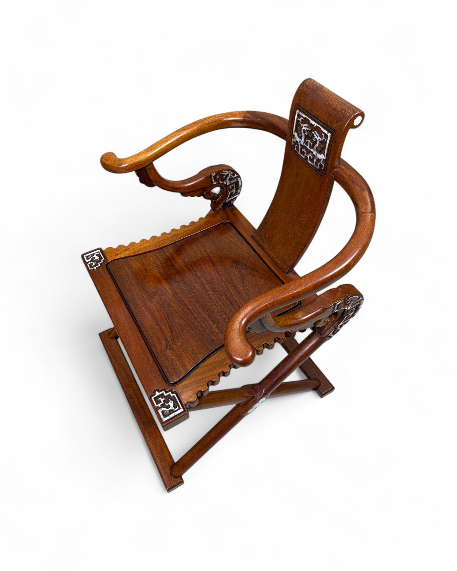 Chinese Reproduction Ming-style folding Horseshoe-back Armchair