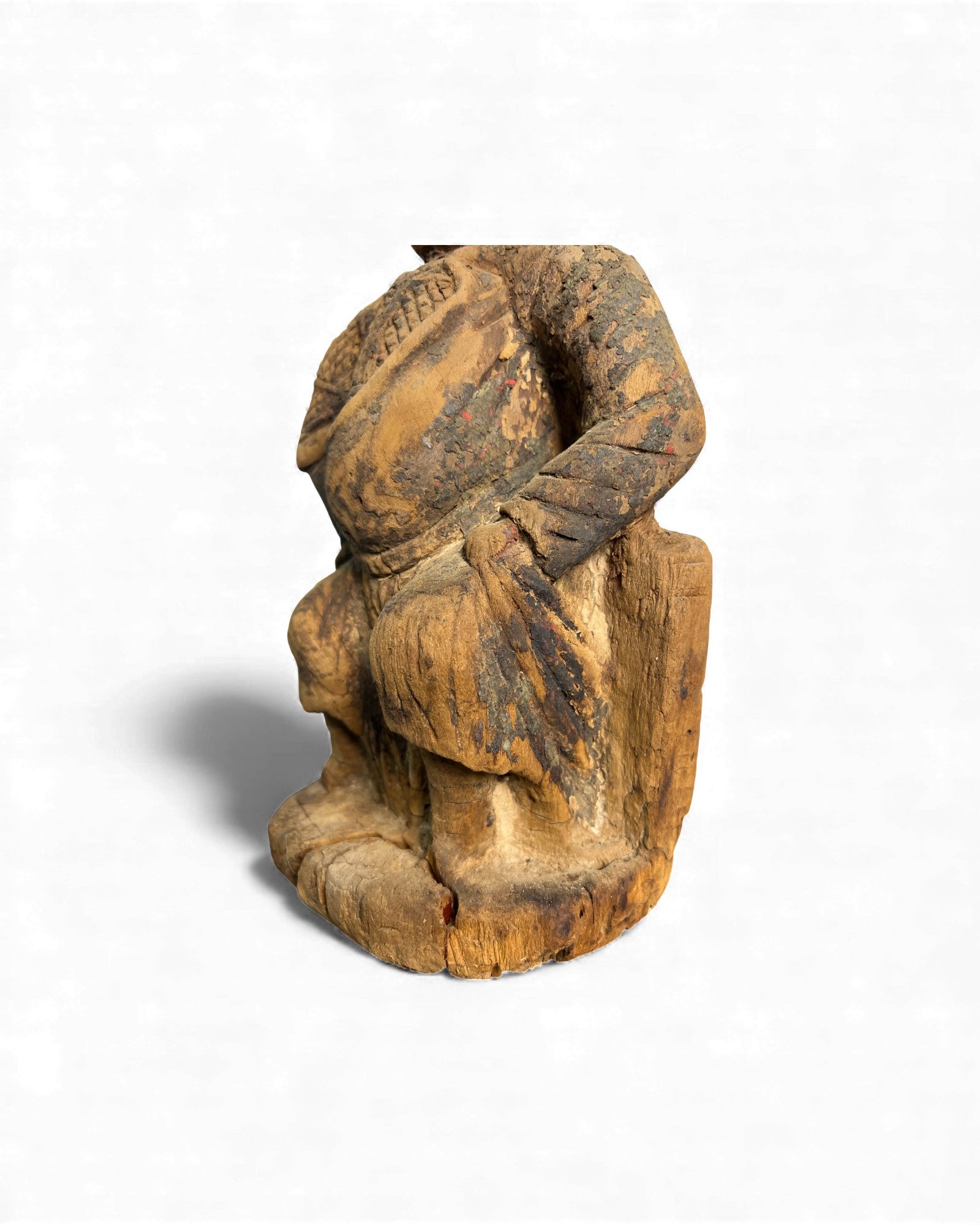 Shanxi Carved Wooden Taoist Deity Figure - Surround Living - 11