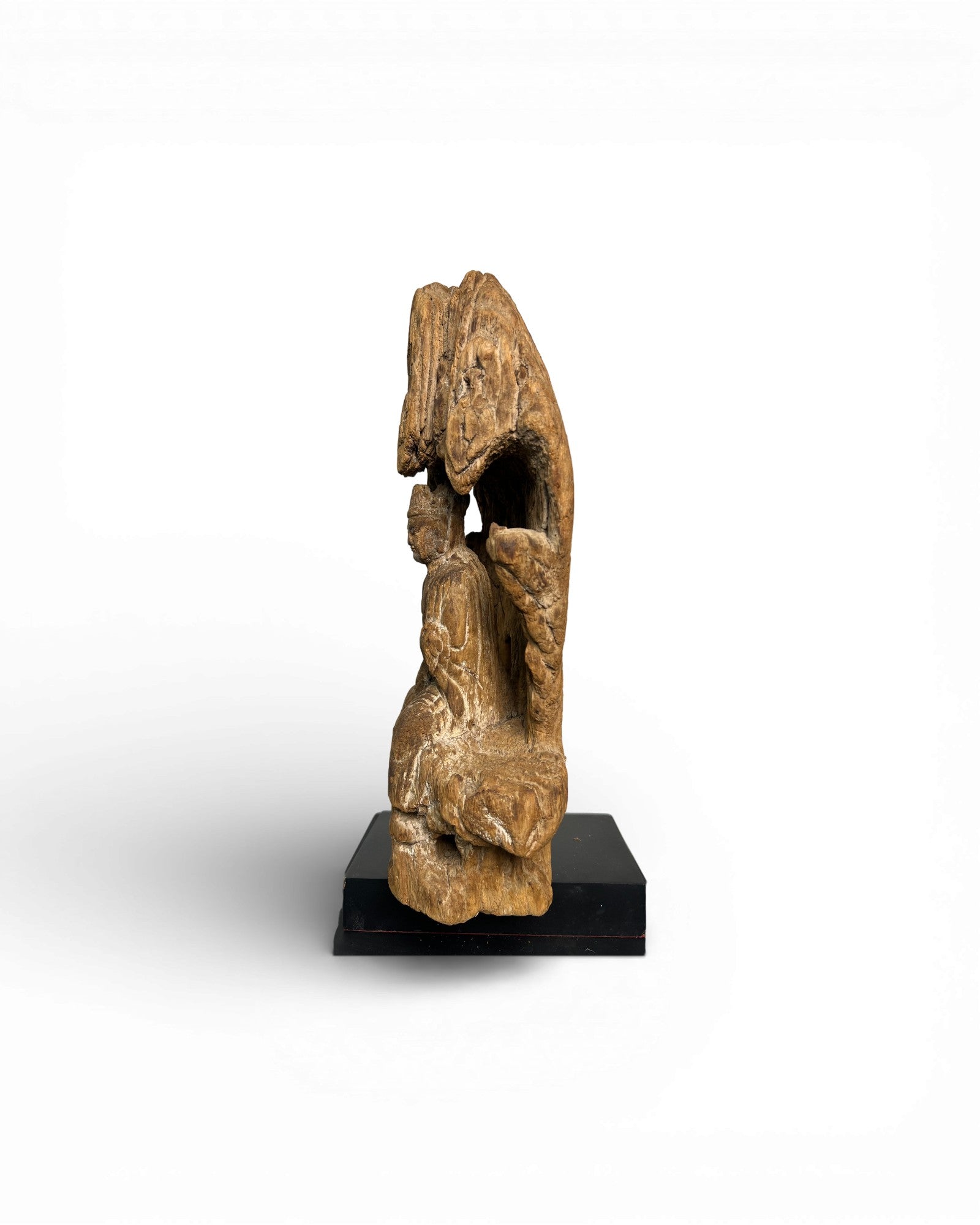 Chinese Carved Wooden Guanyin with Mandorla - Surround Living - 5