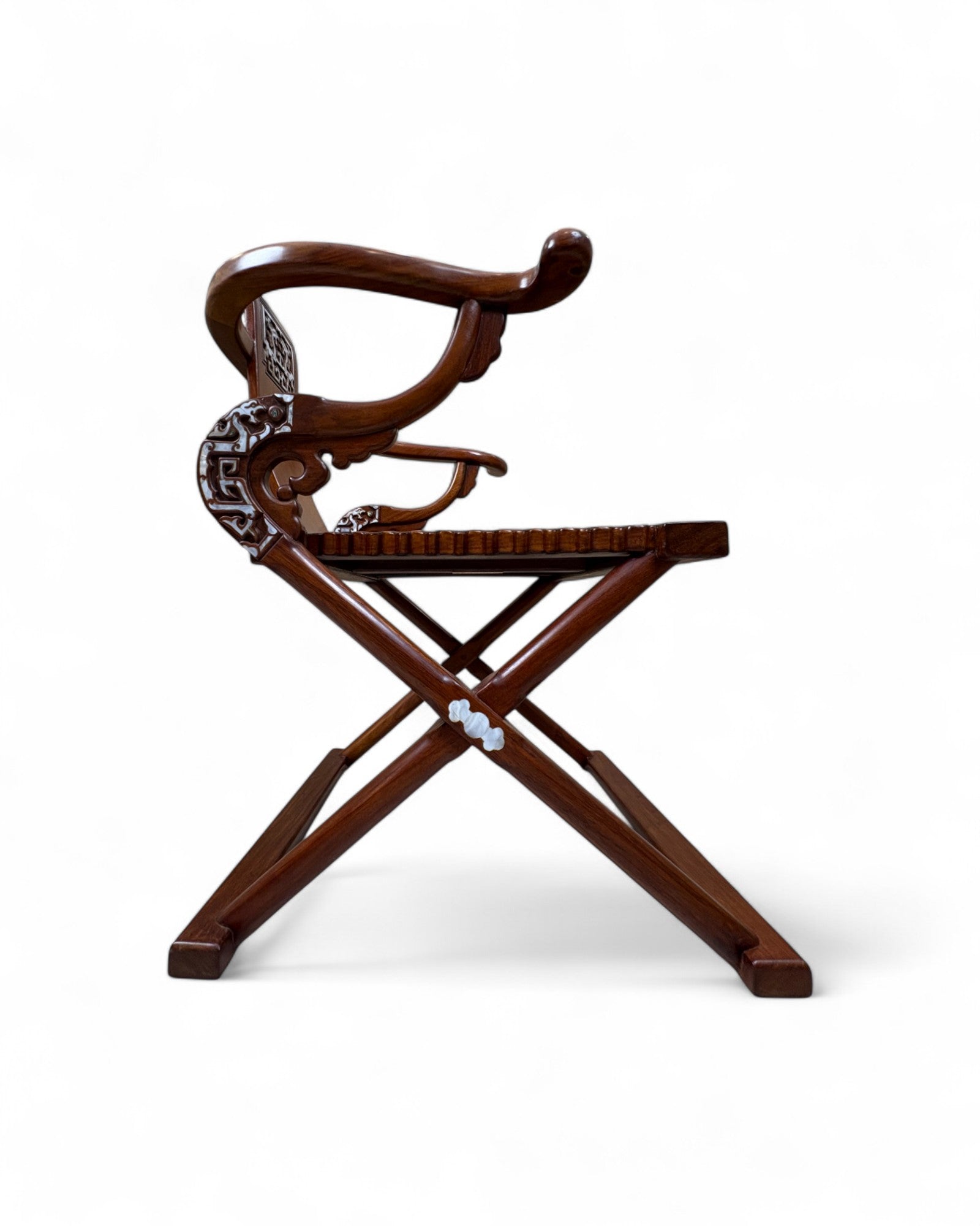 Chinese Reproduction Ming-style folding Horseshoe-back Armchair