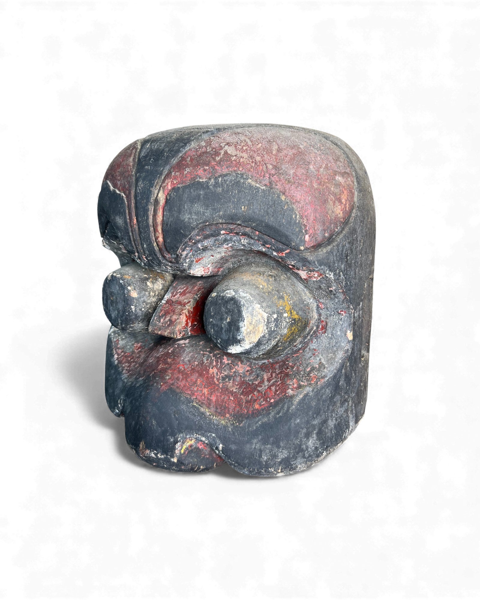 Hunan Folk Festival Mask in Red and Black Pigment - Surround Living - 6