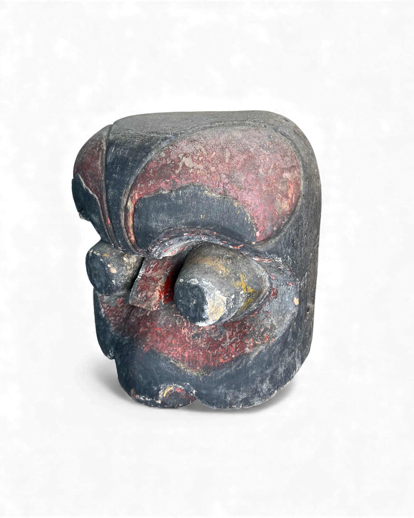 Hunan Folk Festival Mask in Red and Black Pigment - Surround Living - 7