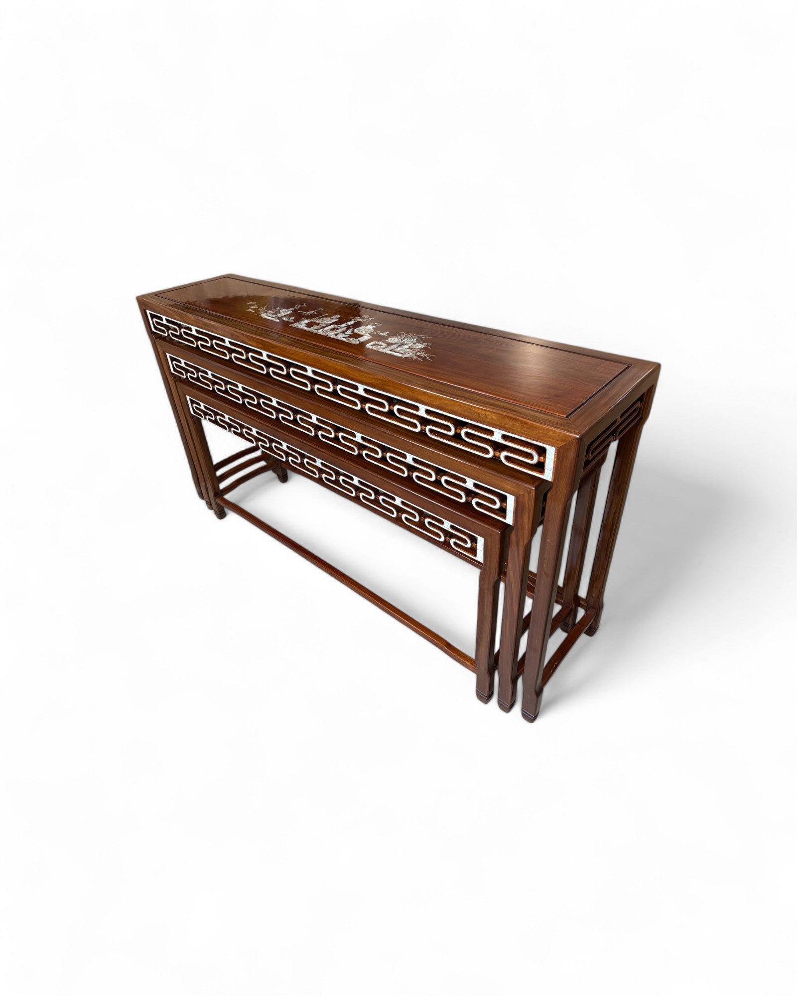 Ming-Style Nesting Console Tables - Set of 3