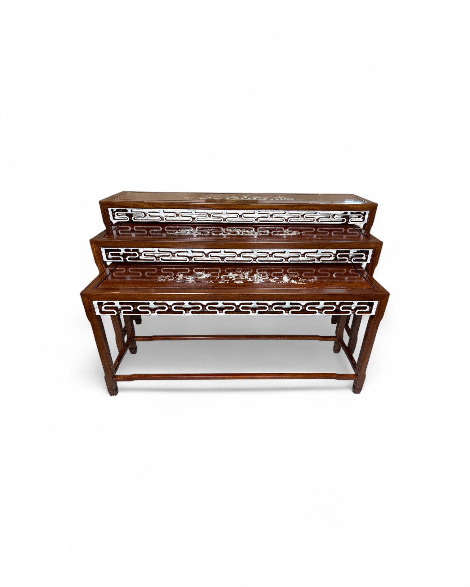 Ming-Style Nesting Console Tables - Set of 3