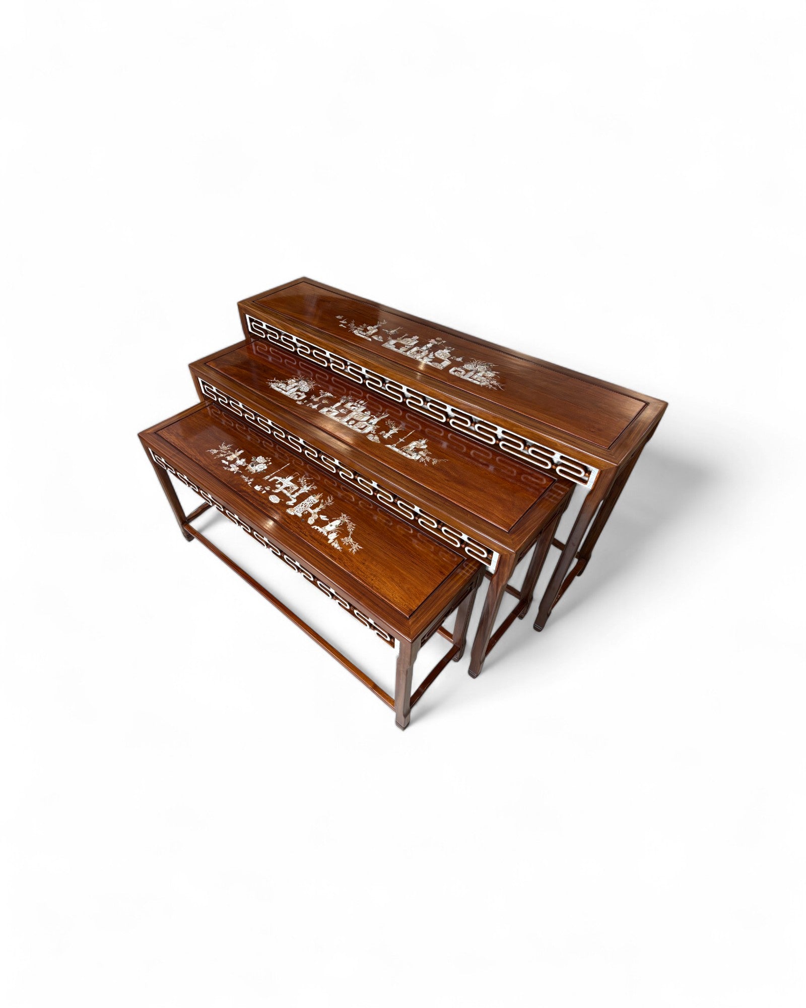 Ming-Style Nesting Console Tables - Set of 3
