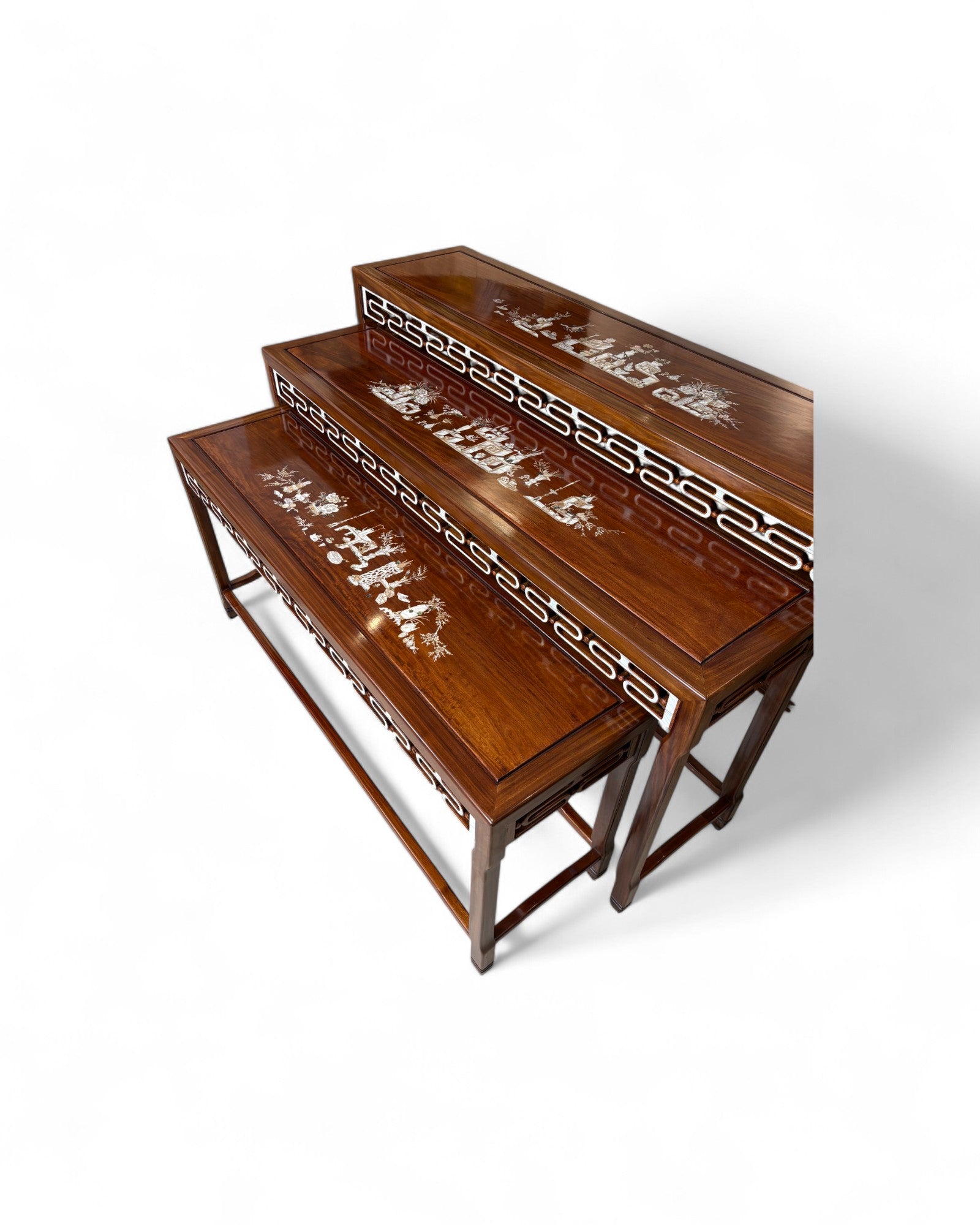 Ming-Style Nesting Console Tables - Set of 3