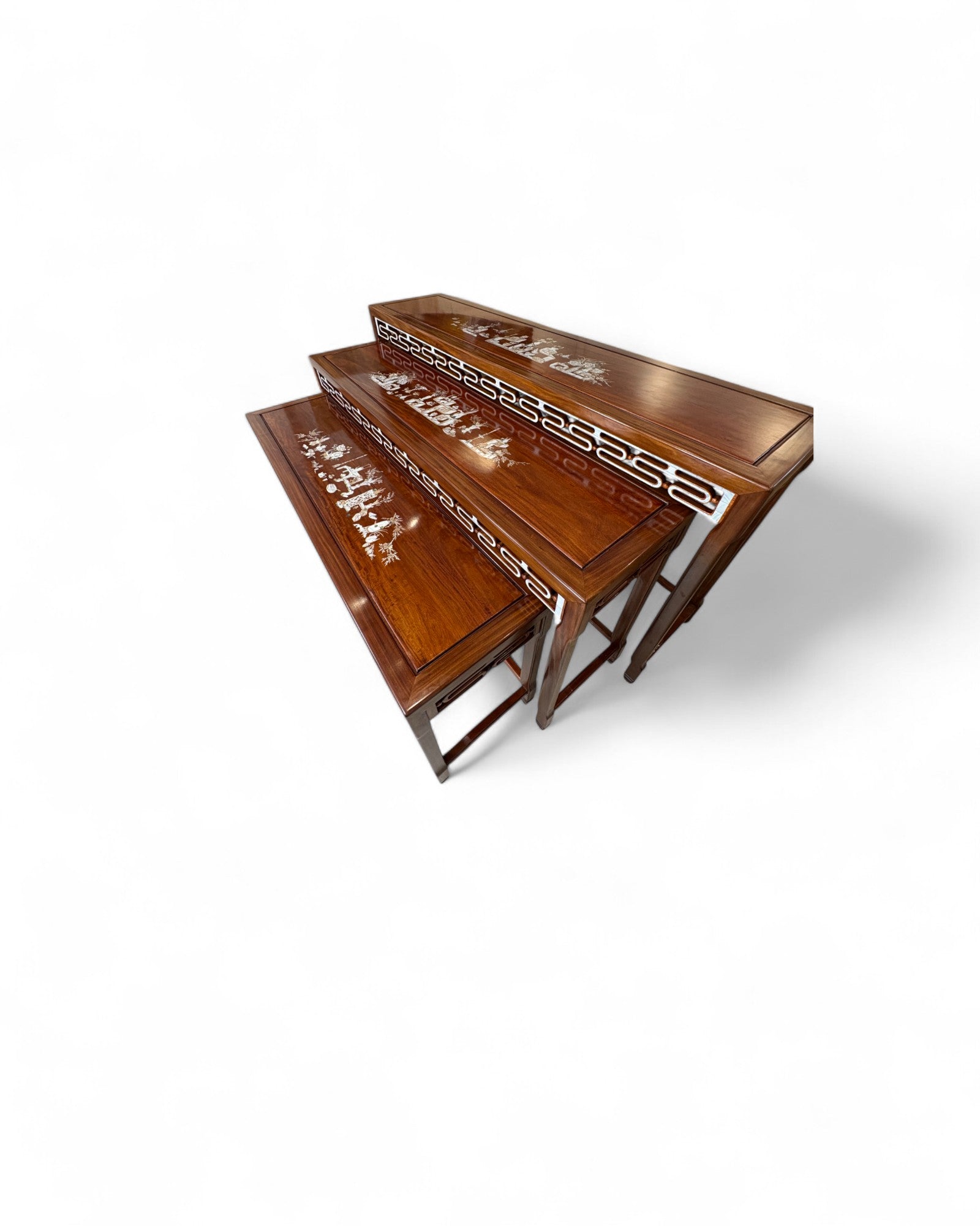 Ming-Style Nesting Console Tables - Set of 3