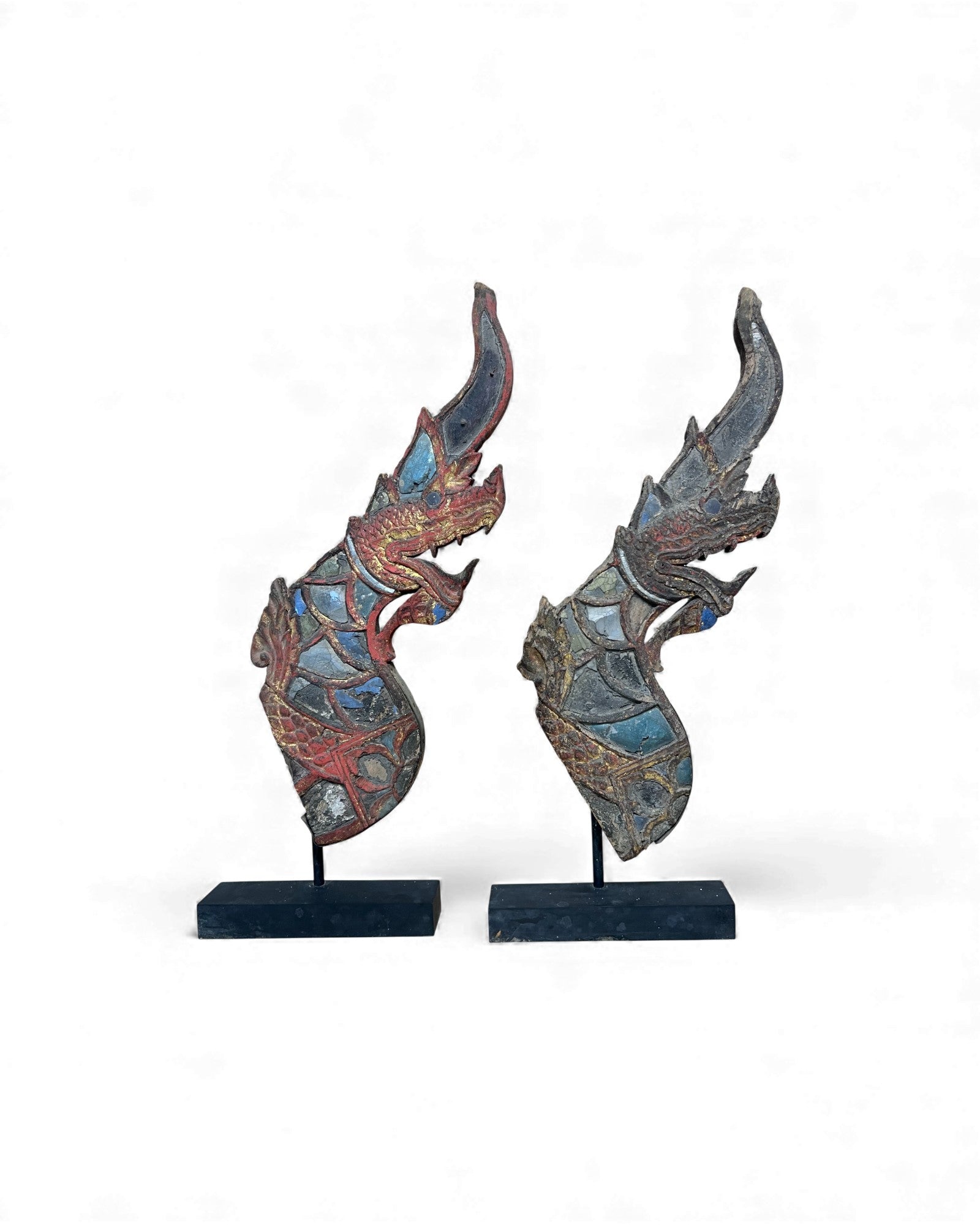 Thai Naga Architectural Finial - Set of 2 - Surround Living - 1