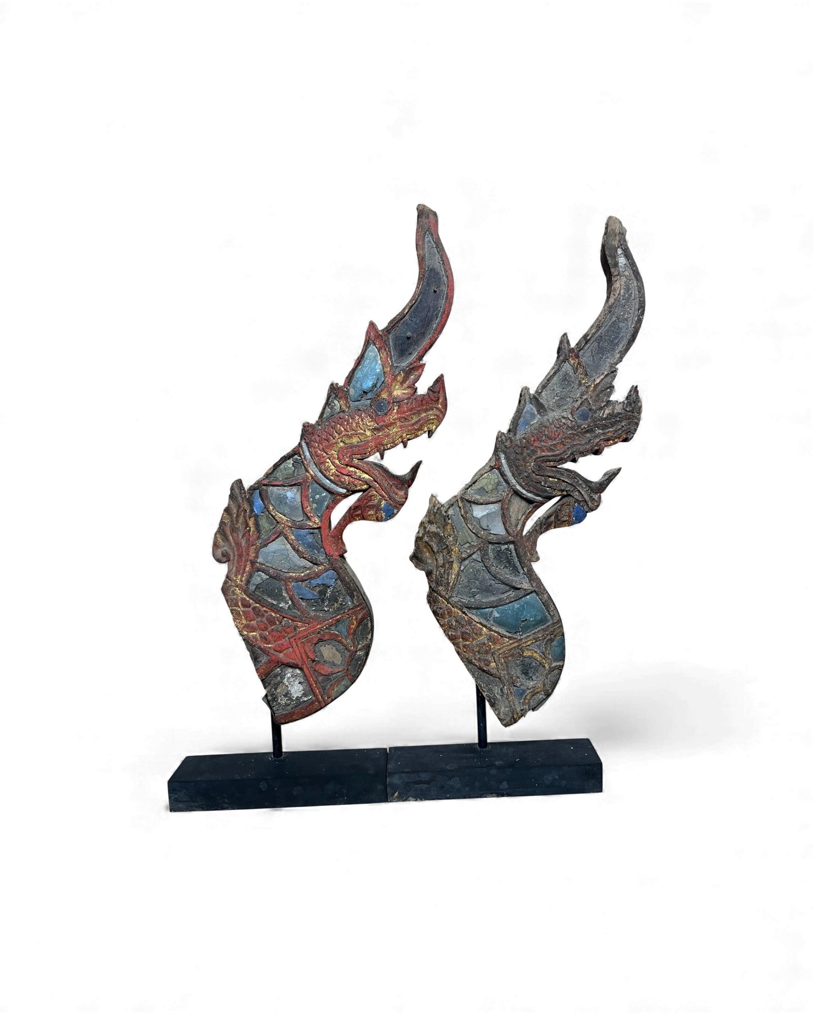 Thai Naga Architectural Finial - Set of 2 - Surround Living - 2
