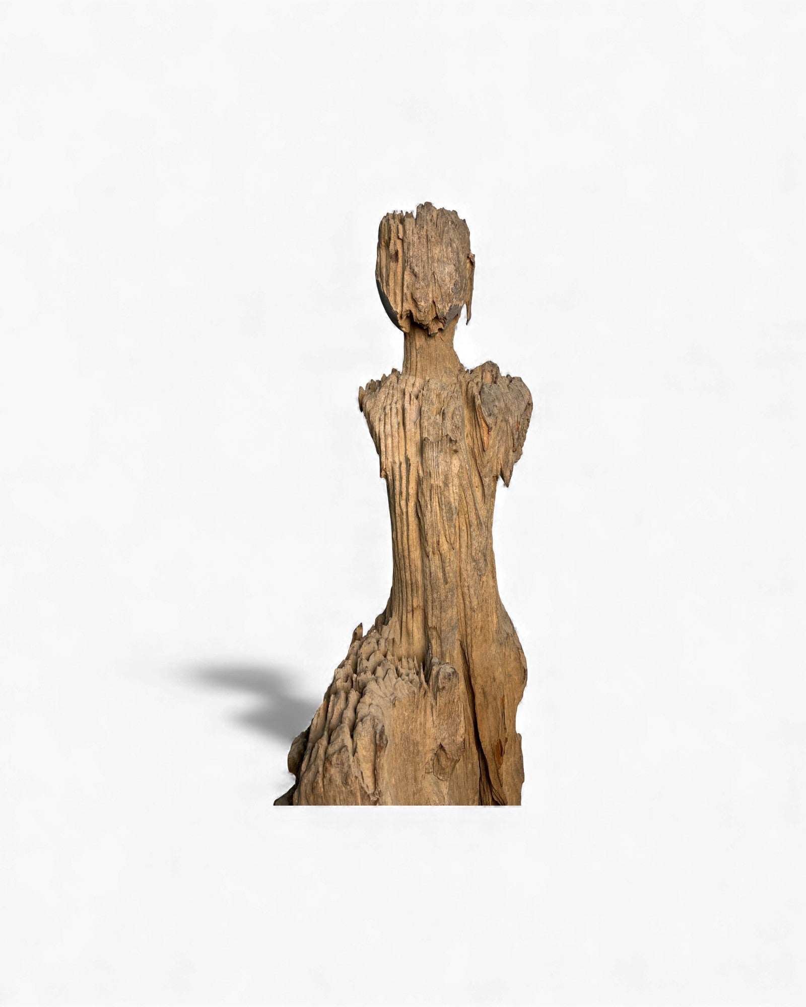 Burmese Sitting Monk (Eroded Temple Figure) - Surround Living - 16