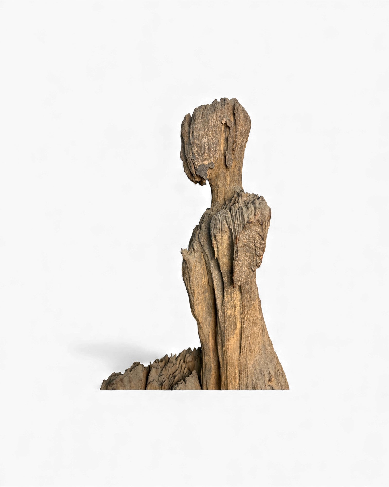 Burmese Sitting Monk (Eroded Temple Figure) - Surround Living - 9