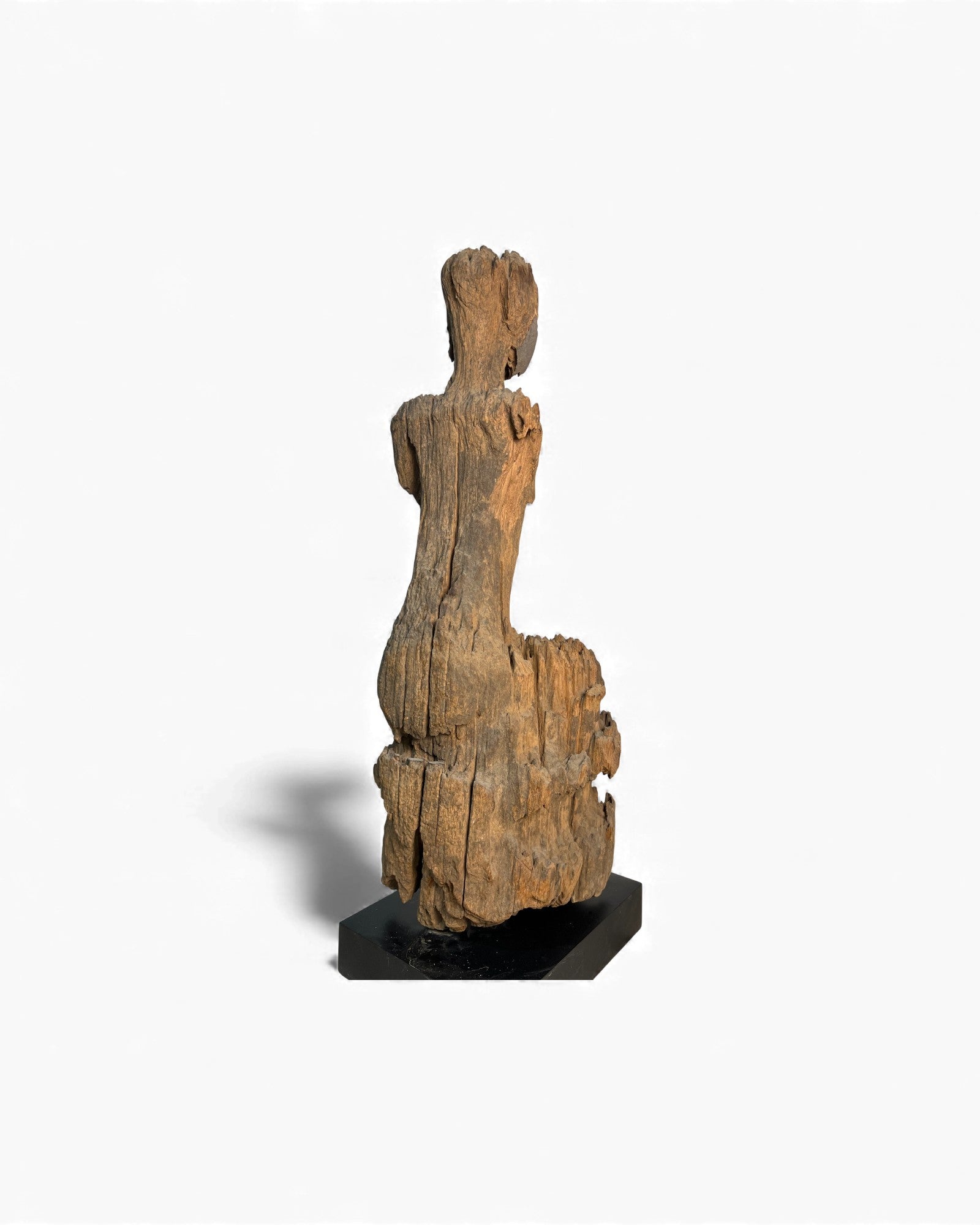 Burmese Sitting Monk (Eroded Temple Figure) - Surround Living - 18