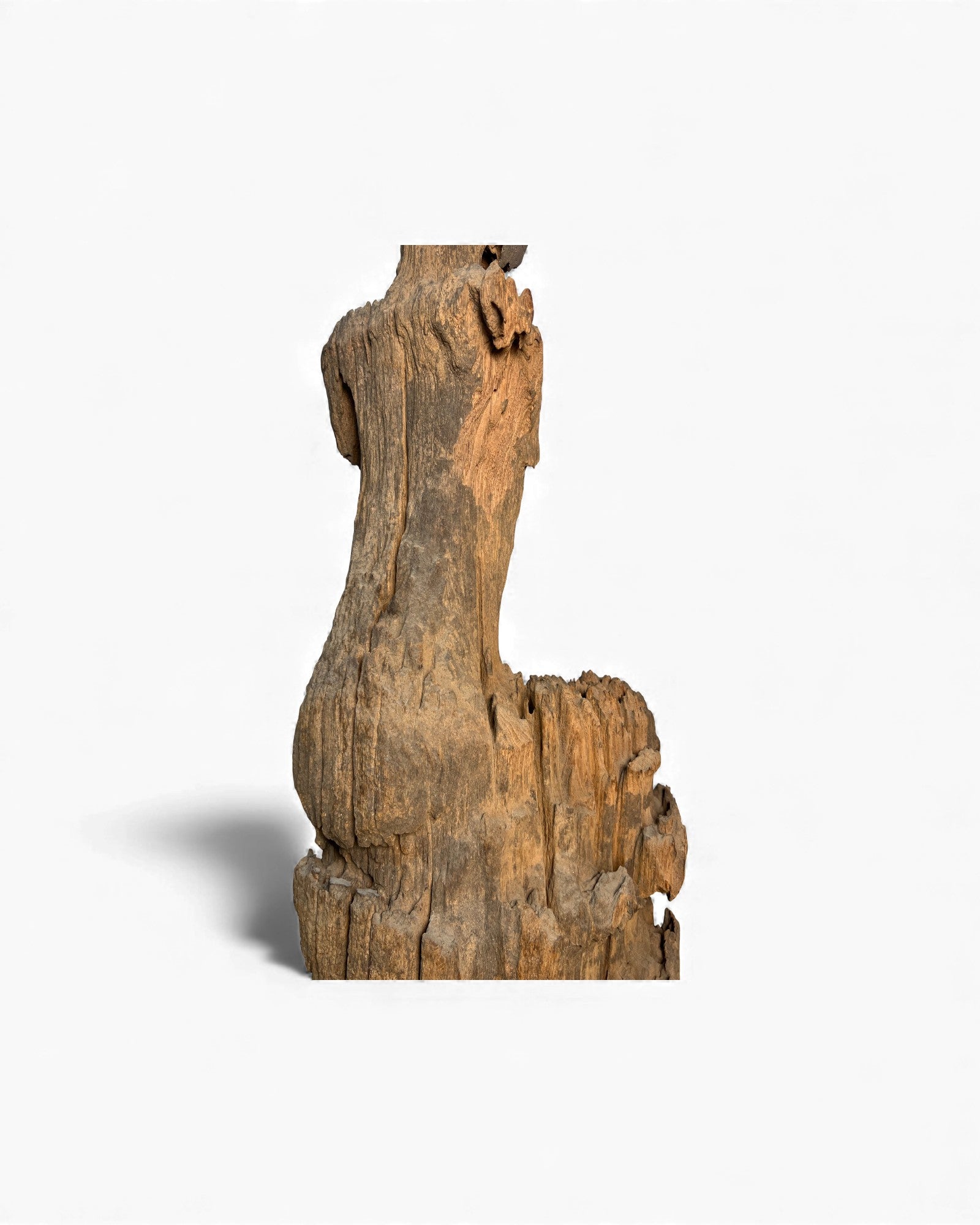 Burmese Sitting Monk (Eroded Temple Figure) - Surround Living - 12