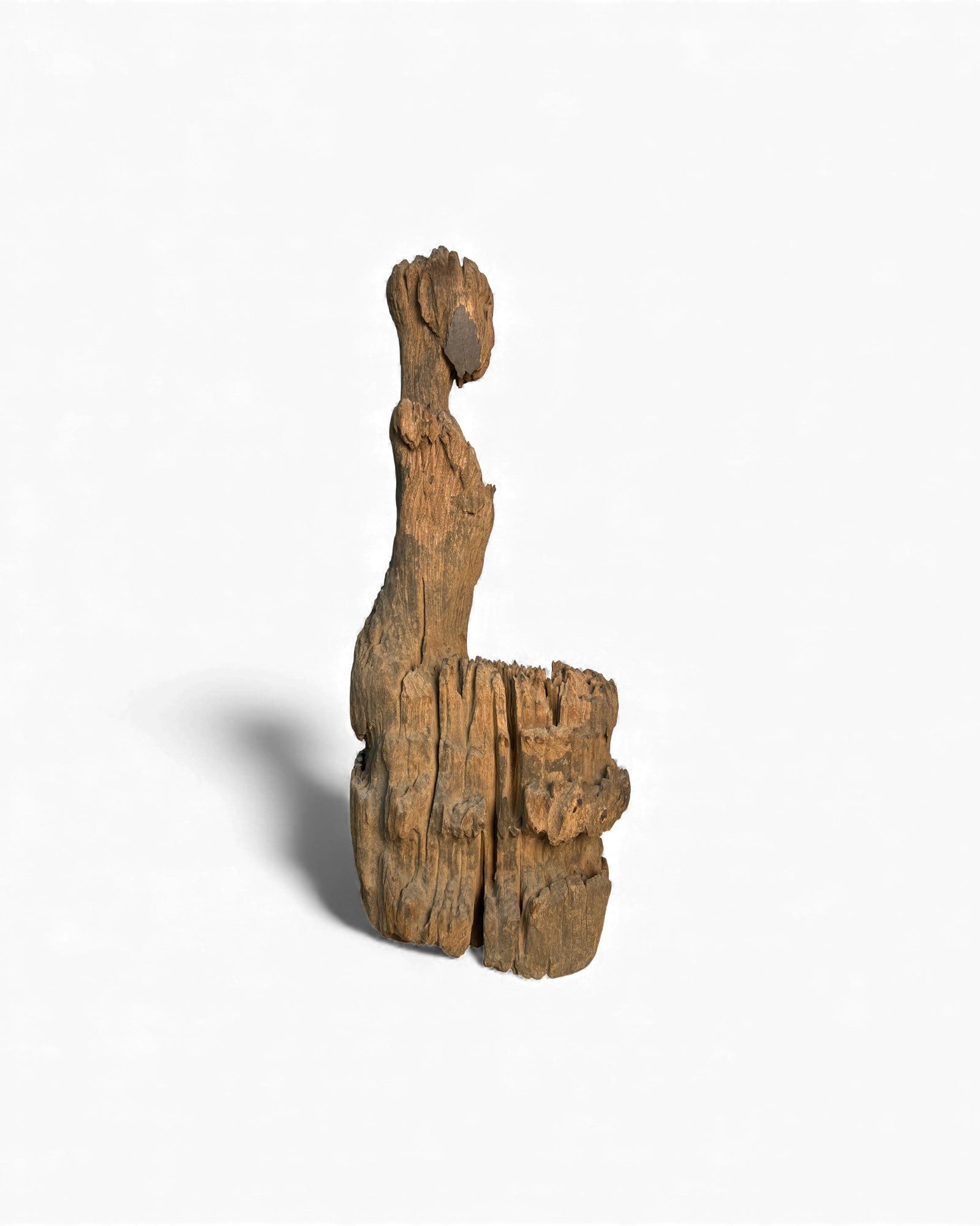 Burmese Sitting Monk (Eroded Temple Figure) - Surround Living - 19