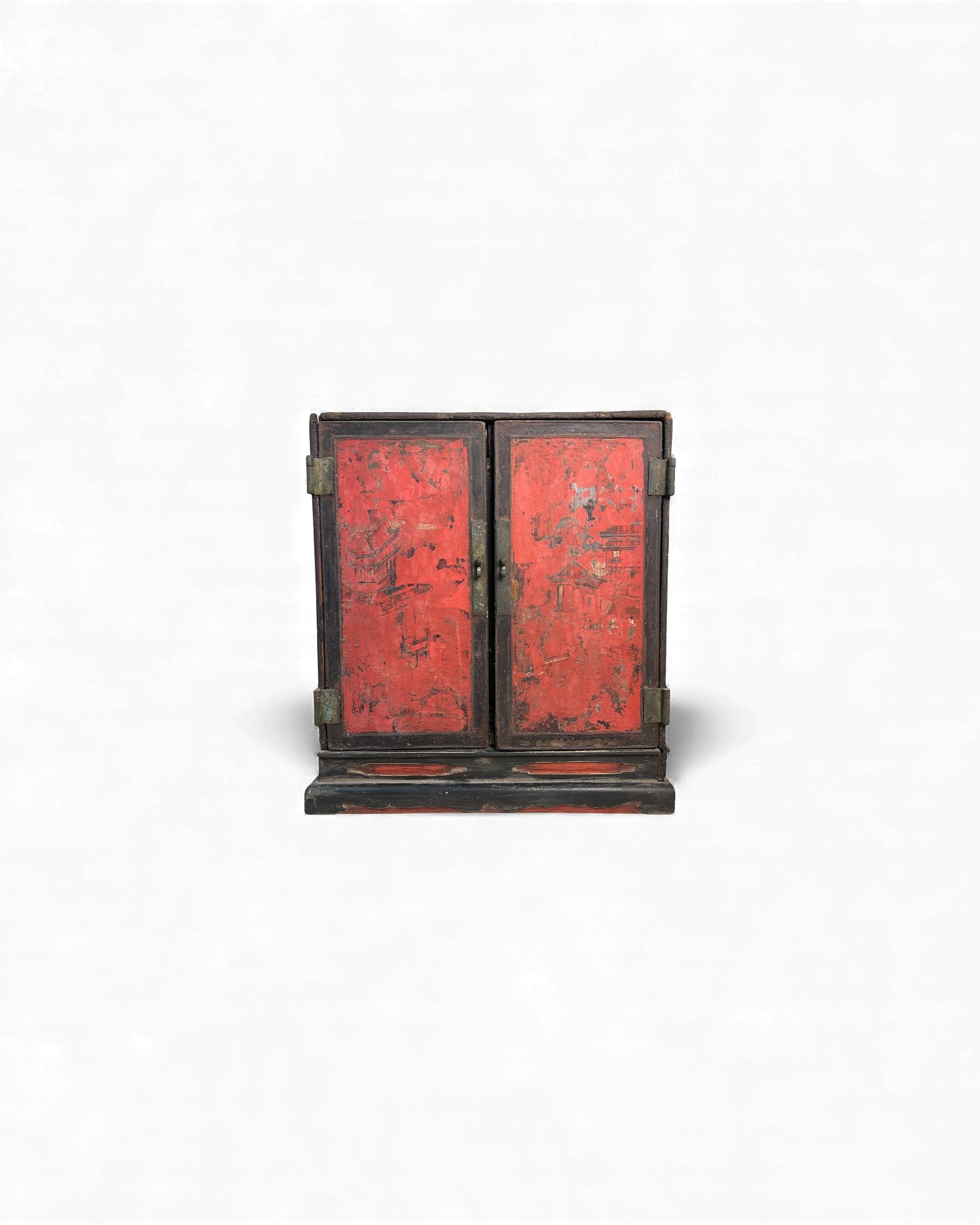 Small Chinese Red - Lacquer Travel Cabinet - Surround Living - 1