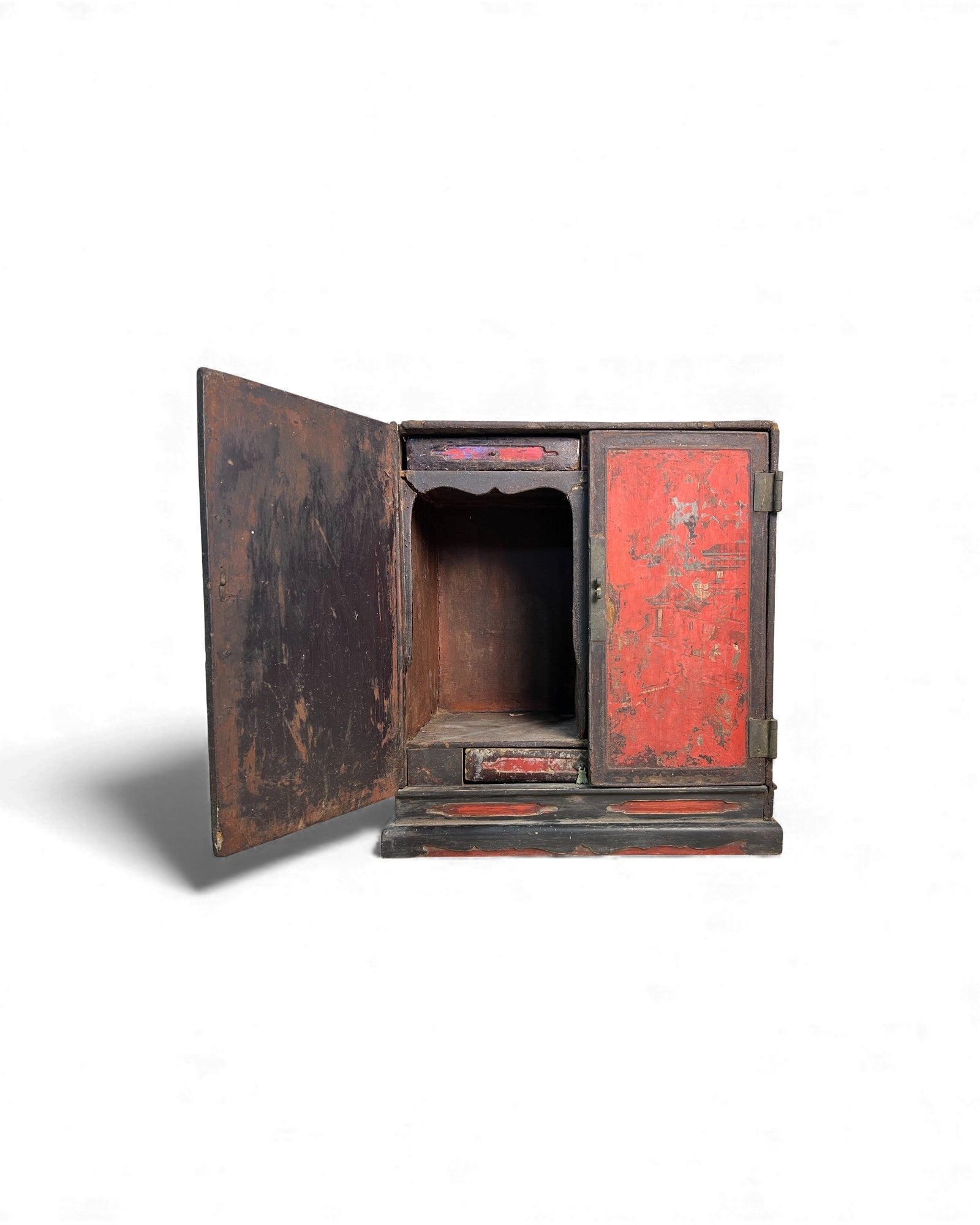 Small Chinese Red - Lacquer Travel Cabinet - Surround Living - 17