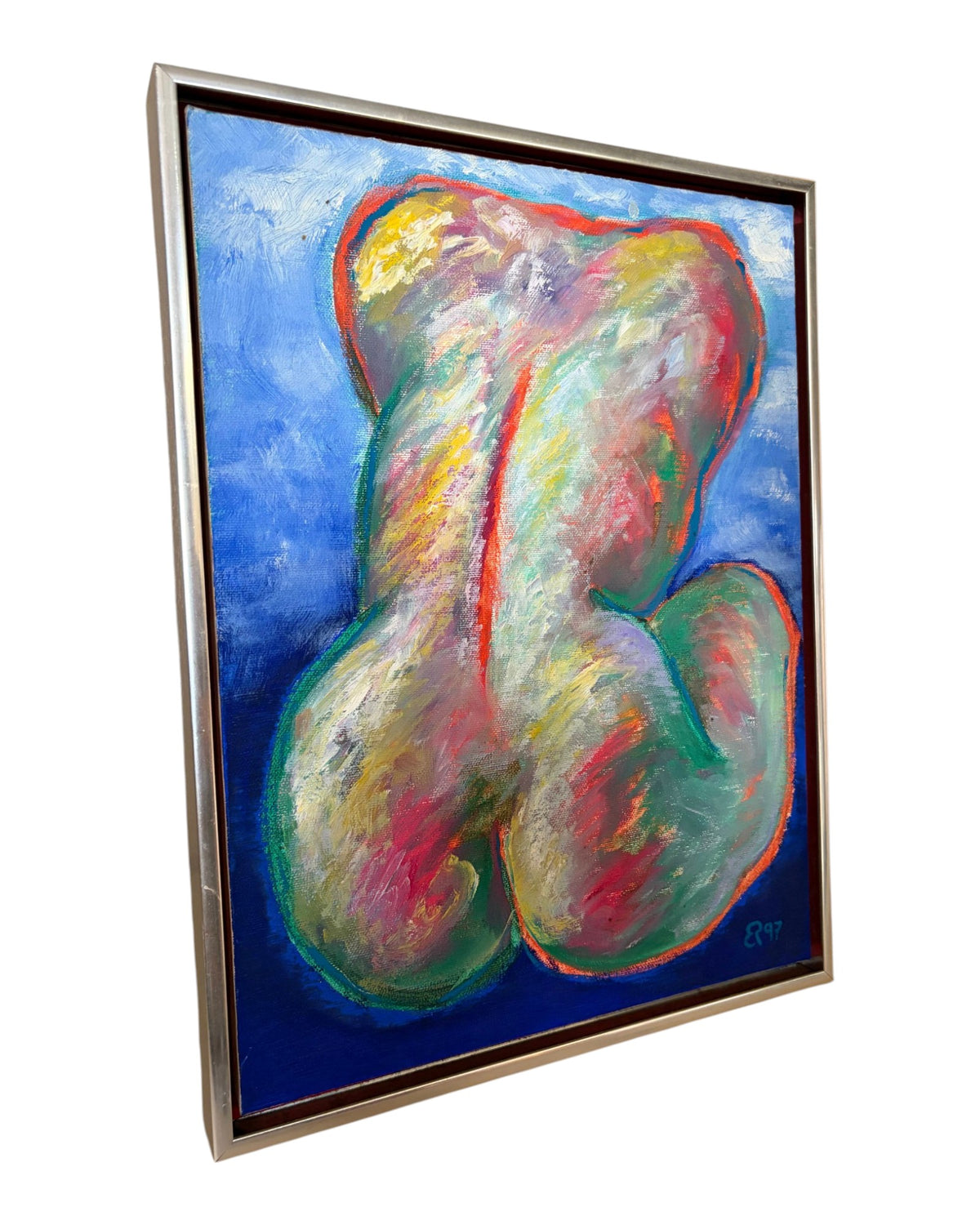 Elizabeth Romhild – Nude Woman (Front and Back), - Pair of Paintings [33 x 44cm]
