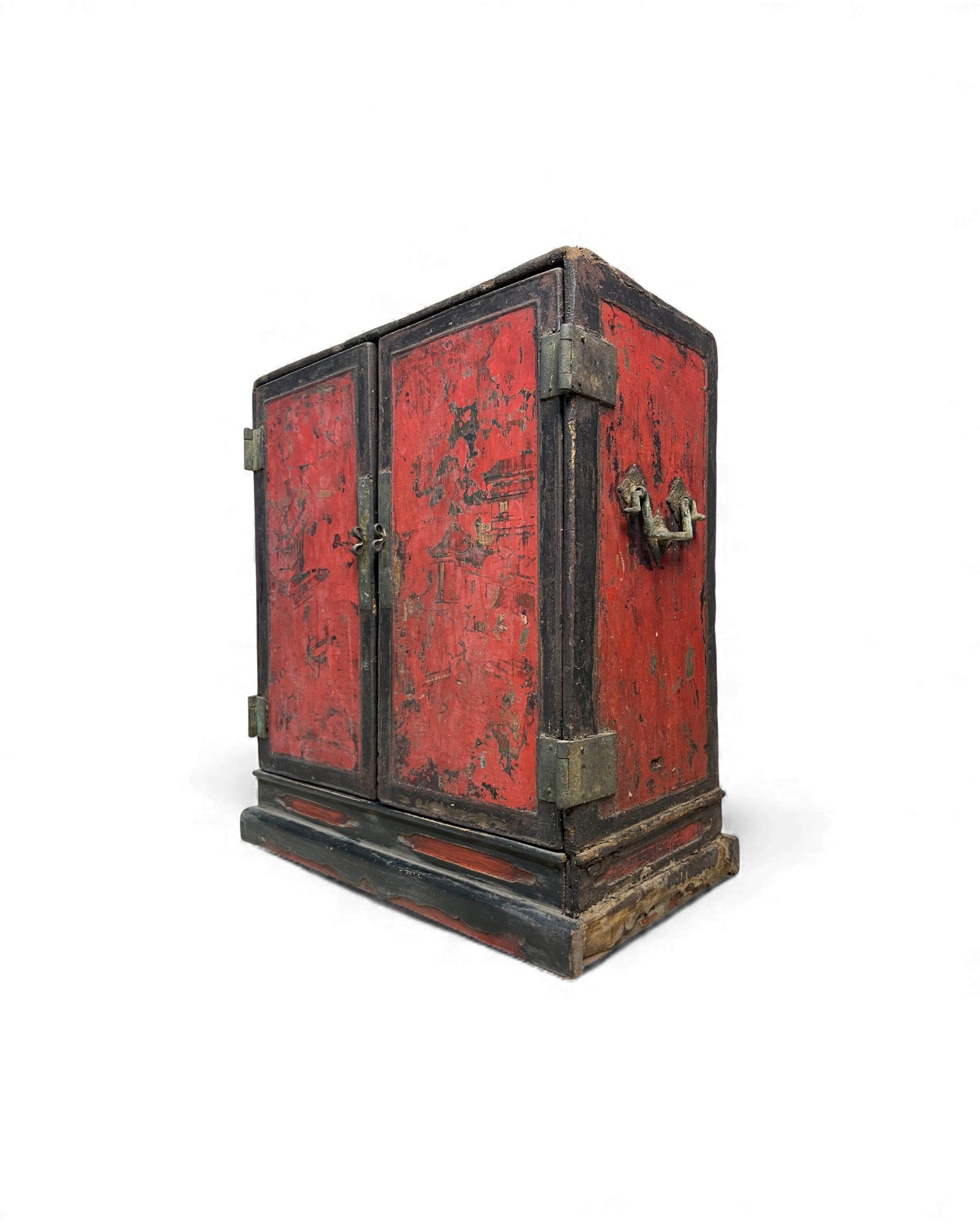 Small Chinese Red - Lacquer Travel Cabinet - Surround Living - 15