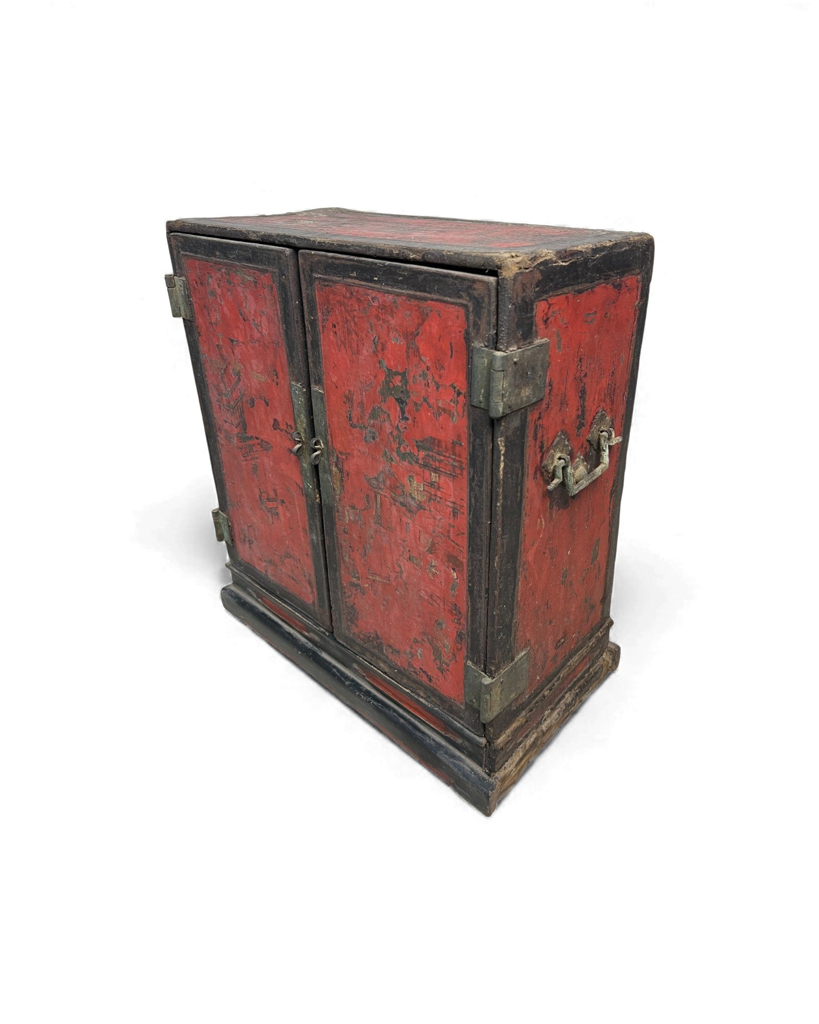 Small Chinese Red - Lacquer Travel Cabinet - Surround Living - 11