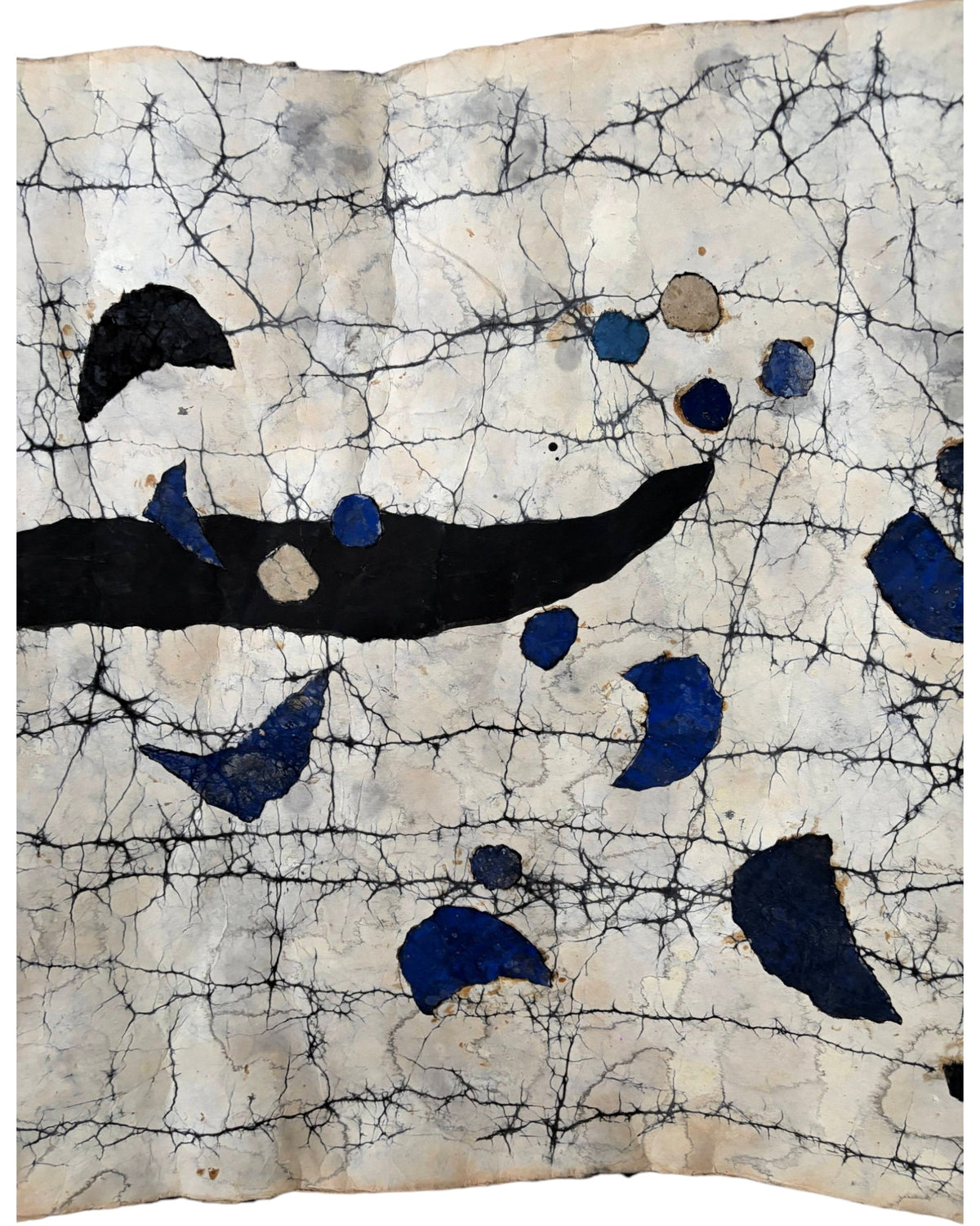 Nebula Abstract Ink Scroll on Washi Paper - by Shigeno Sawada Set of 3 - Surround Living - 8
