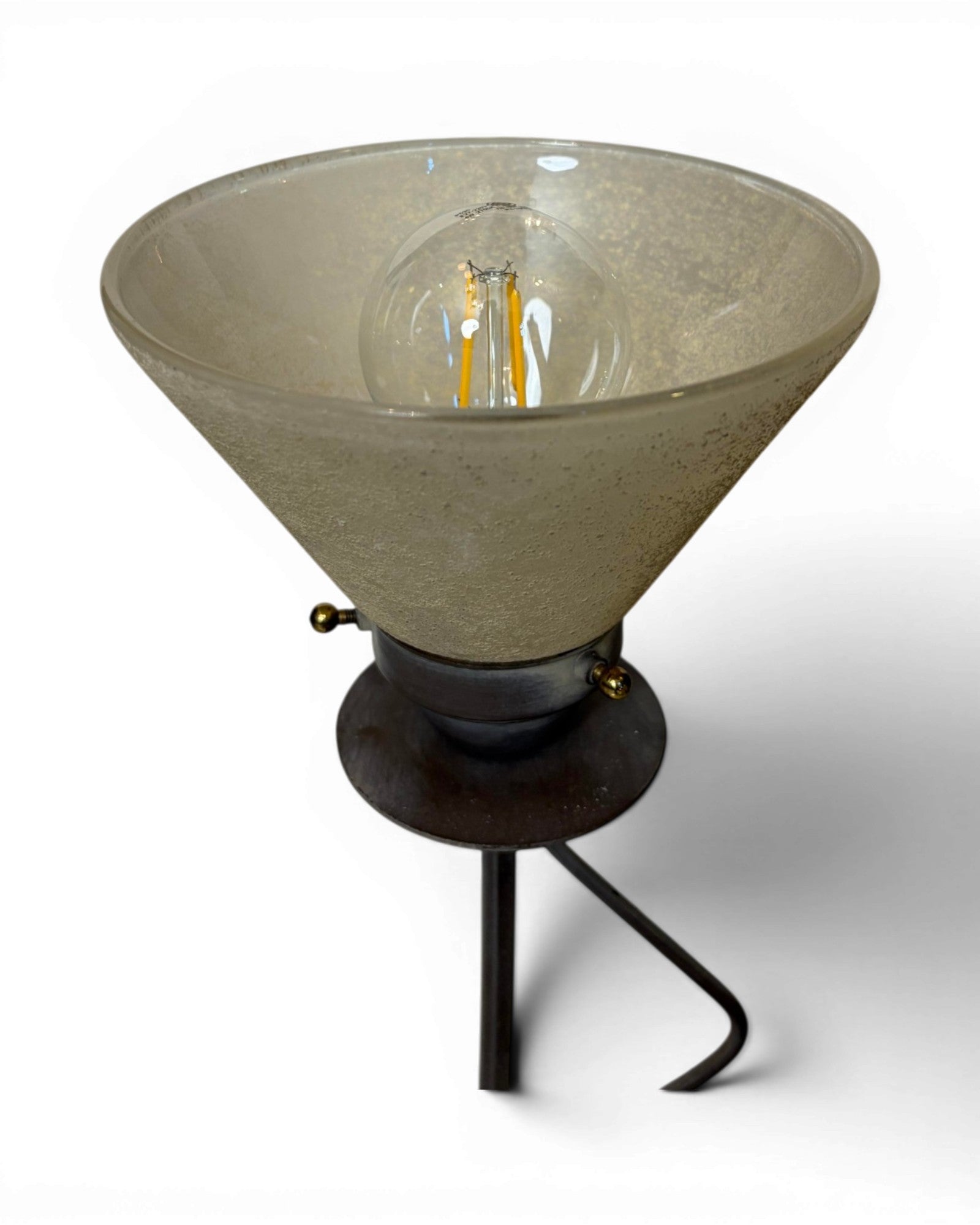 Postmodern Torchiere Wrought Iron Stem Floor Lamp