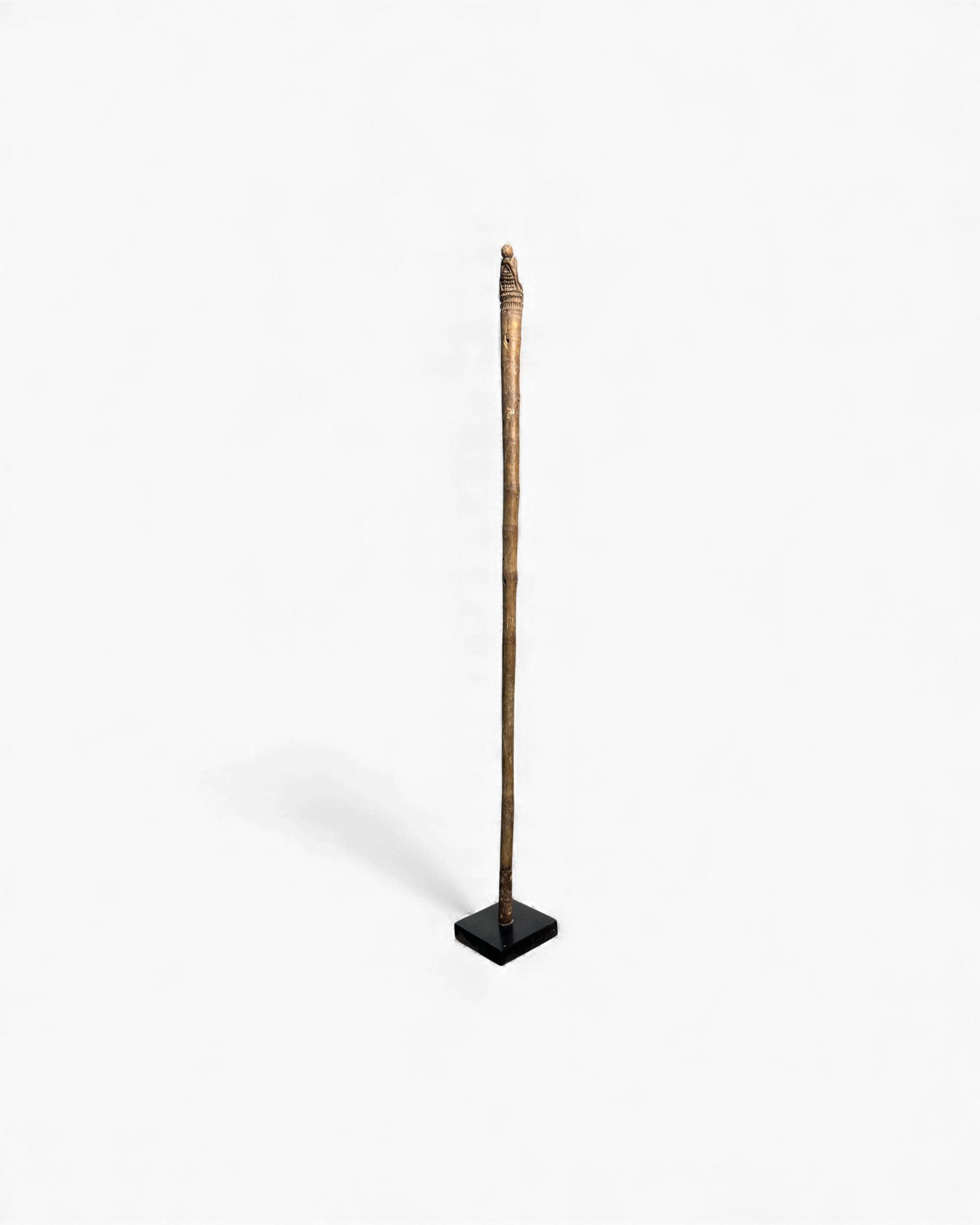 Burmese Carved Walking Stick with Figurative Finial - Surround Living - 1