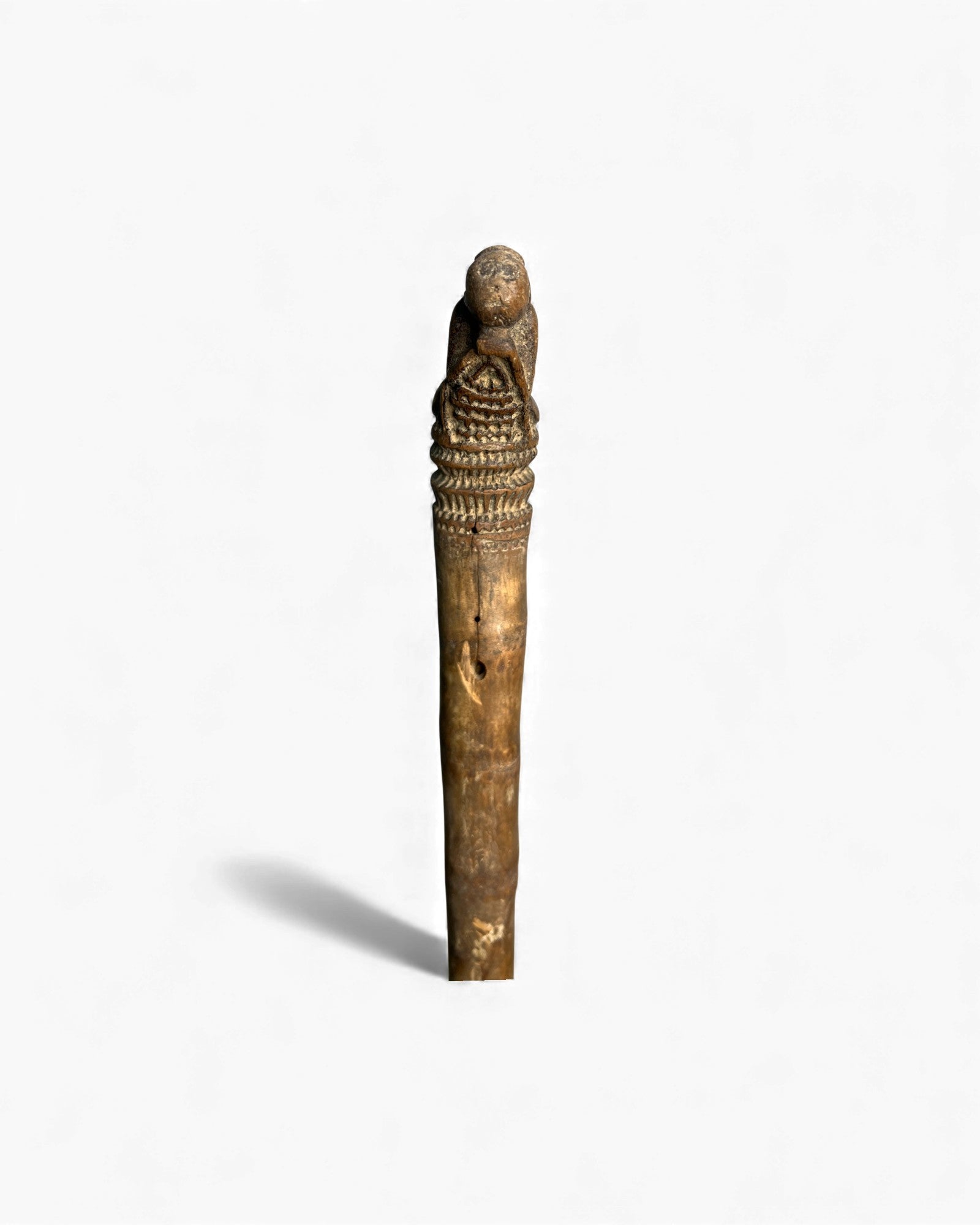 Burmese Carved Walking Stick with Figurative Finial - Surround Living - 4