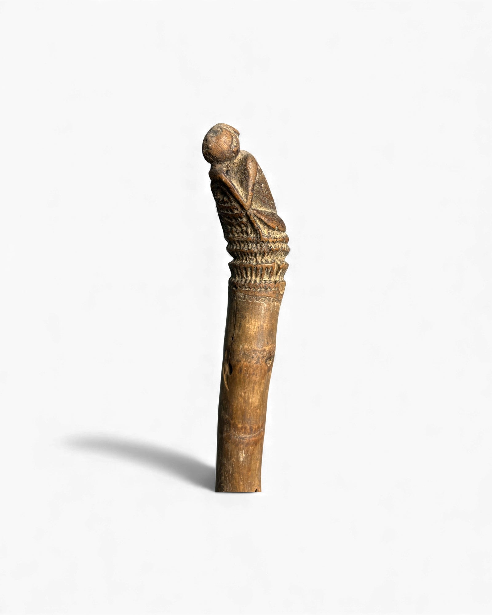 Burmese Carved Walking Stick with Figurative Finial - Surround Living - 7