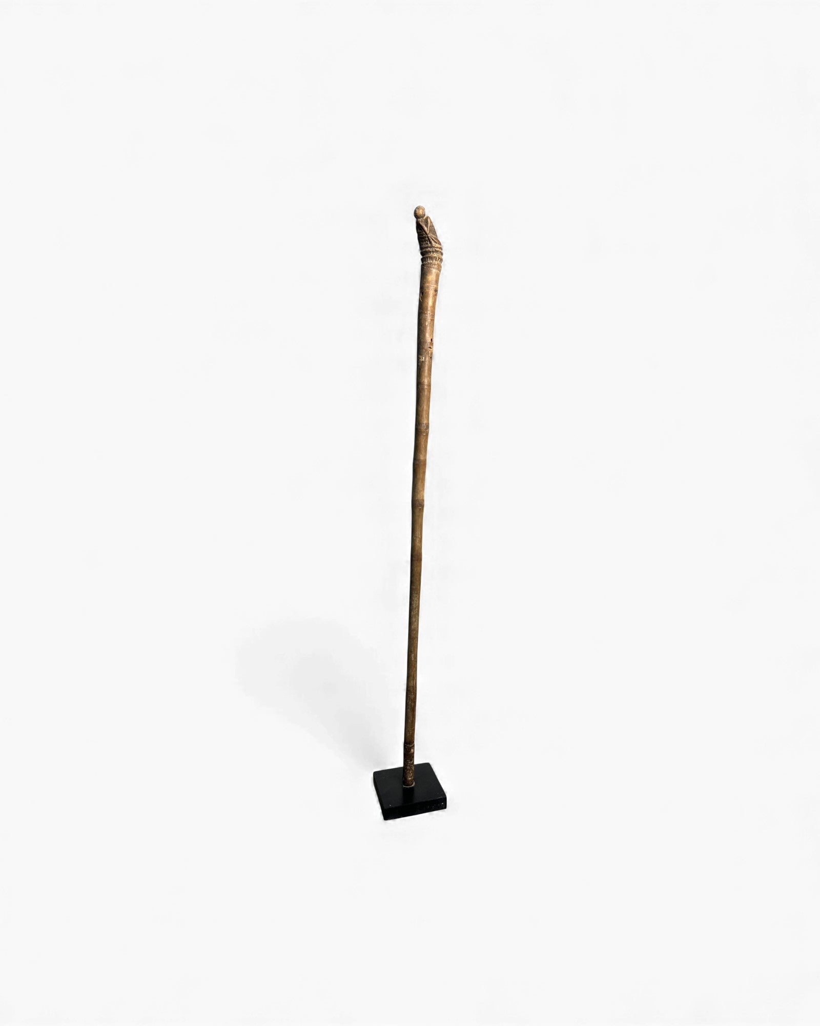 Burmese Carved Walking Stick with Figurative Finial - Surround Living - 8