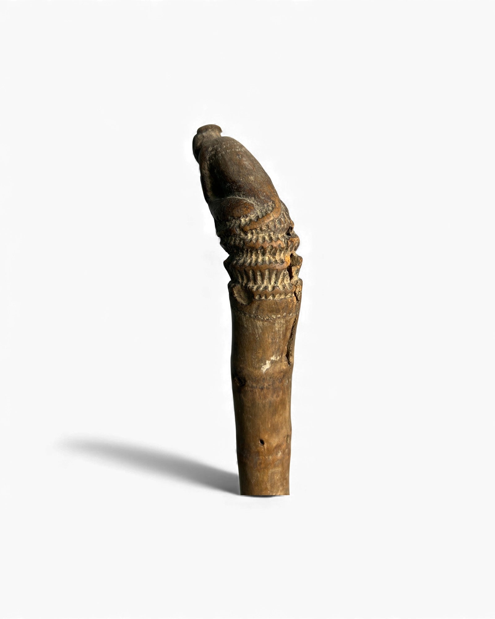 Burmese Carved Walking Stick with Figurative Finial - Surround Living - 12