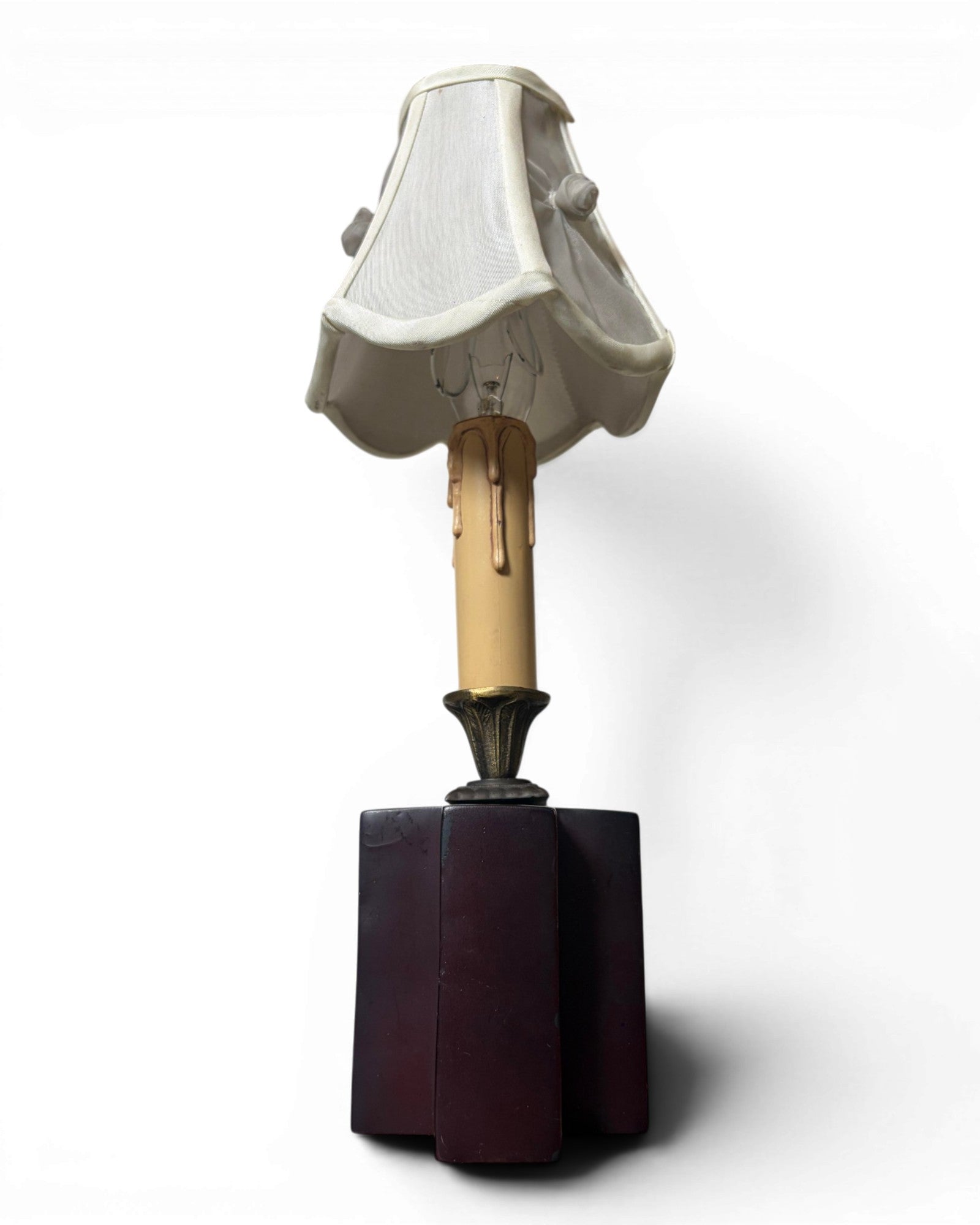 Vintage Candle-Form Table Lamp