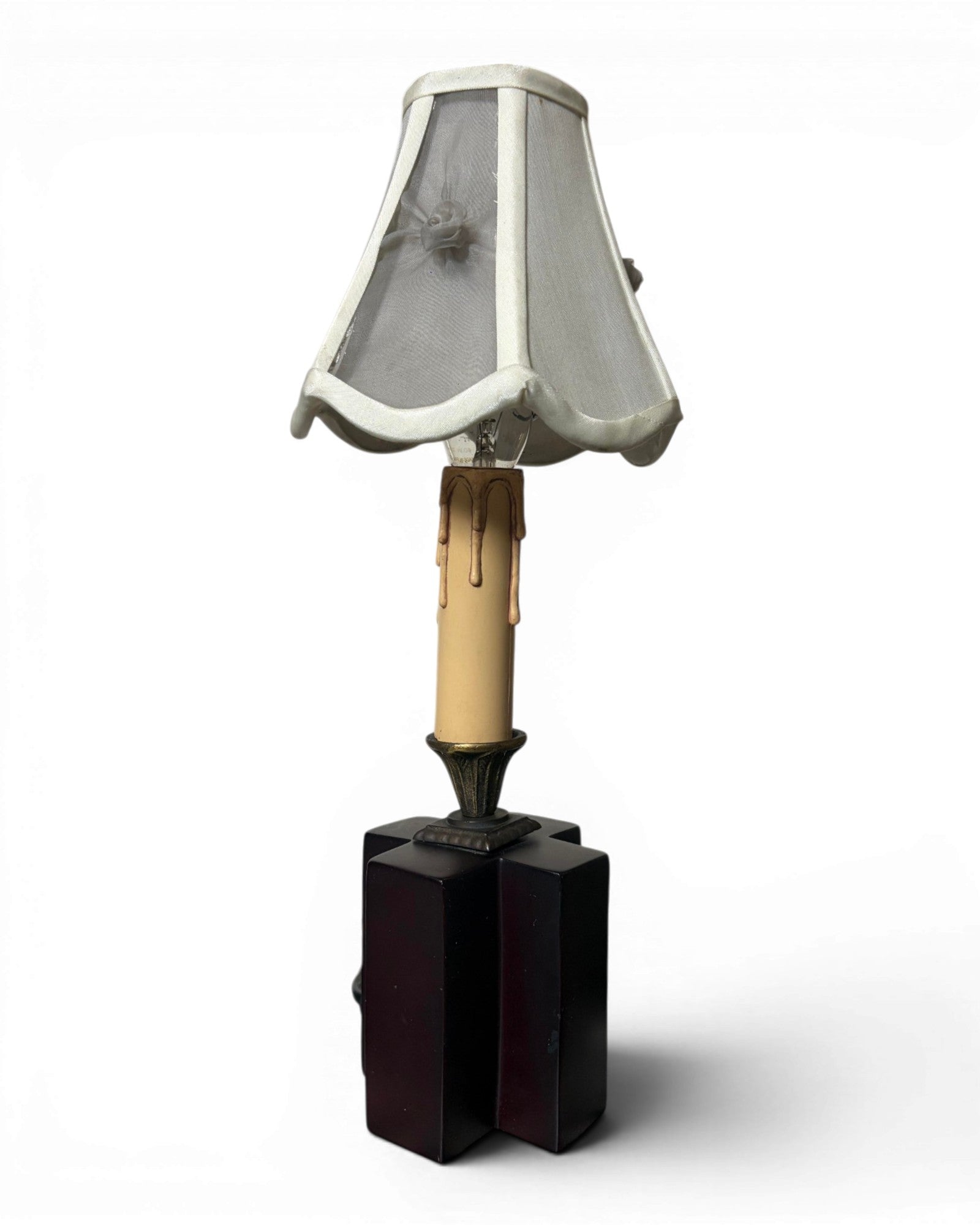 Vintage Candle-Form Table Lamp
