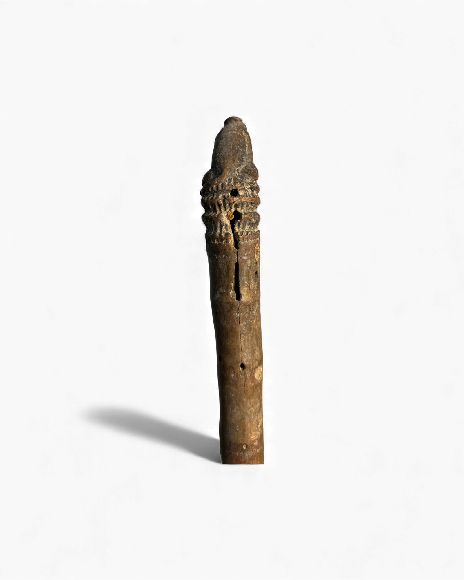 Burmese Carved Walking Stick with Figurative Finial - Surround Living - 14