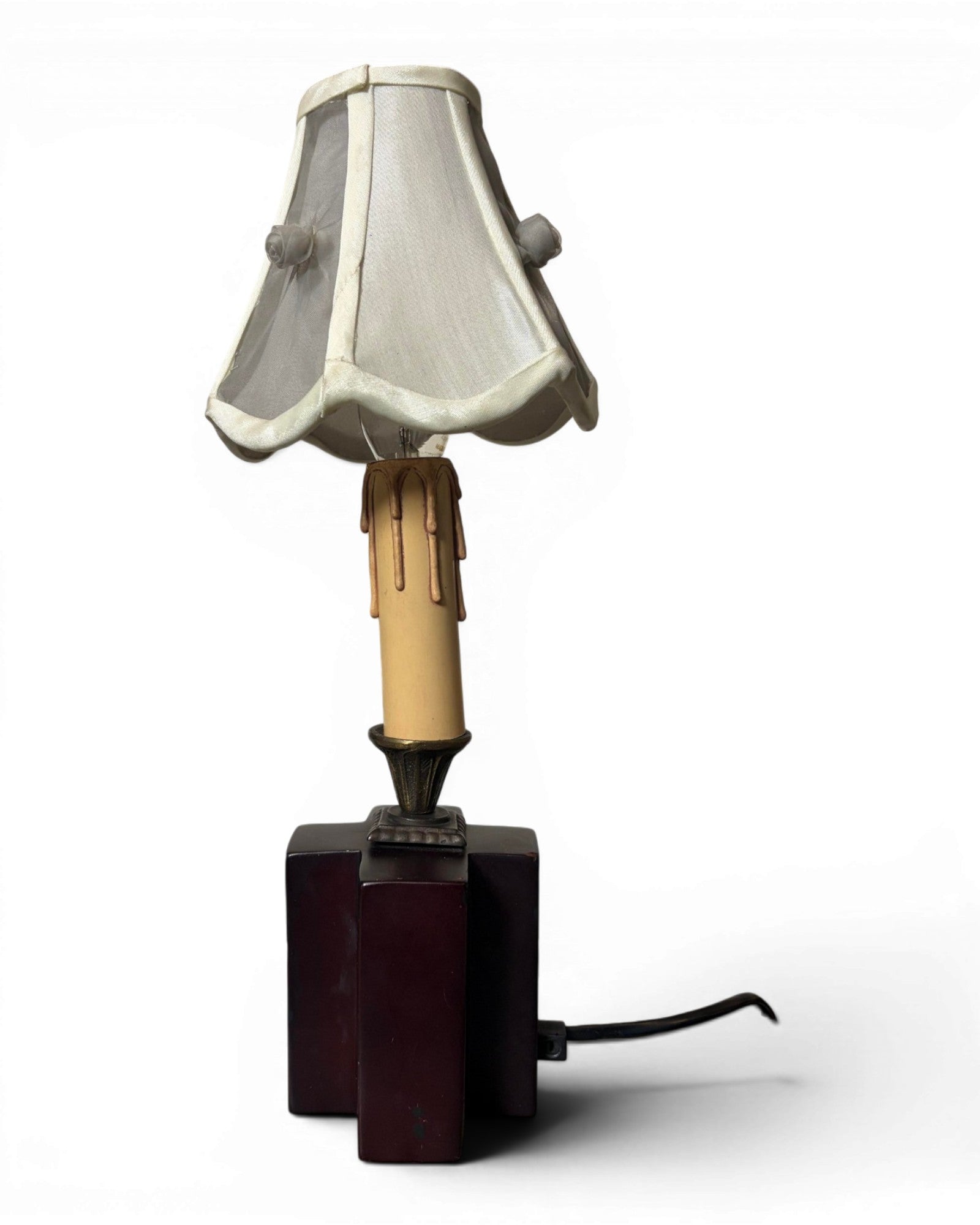 Vintage Candle-Form Table Lamp