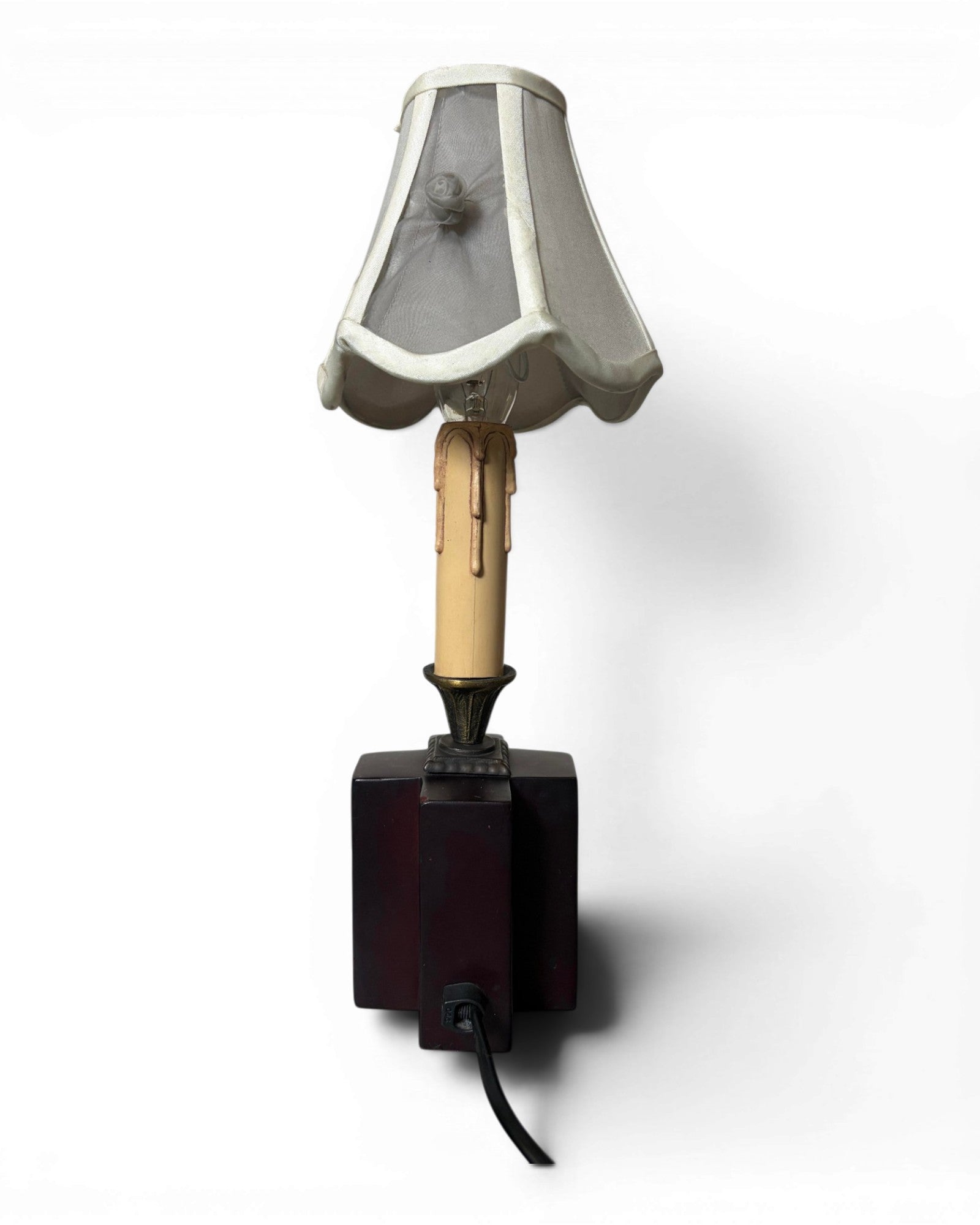 Vintage Candle-Form Table Lamp