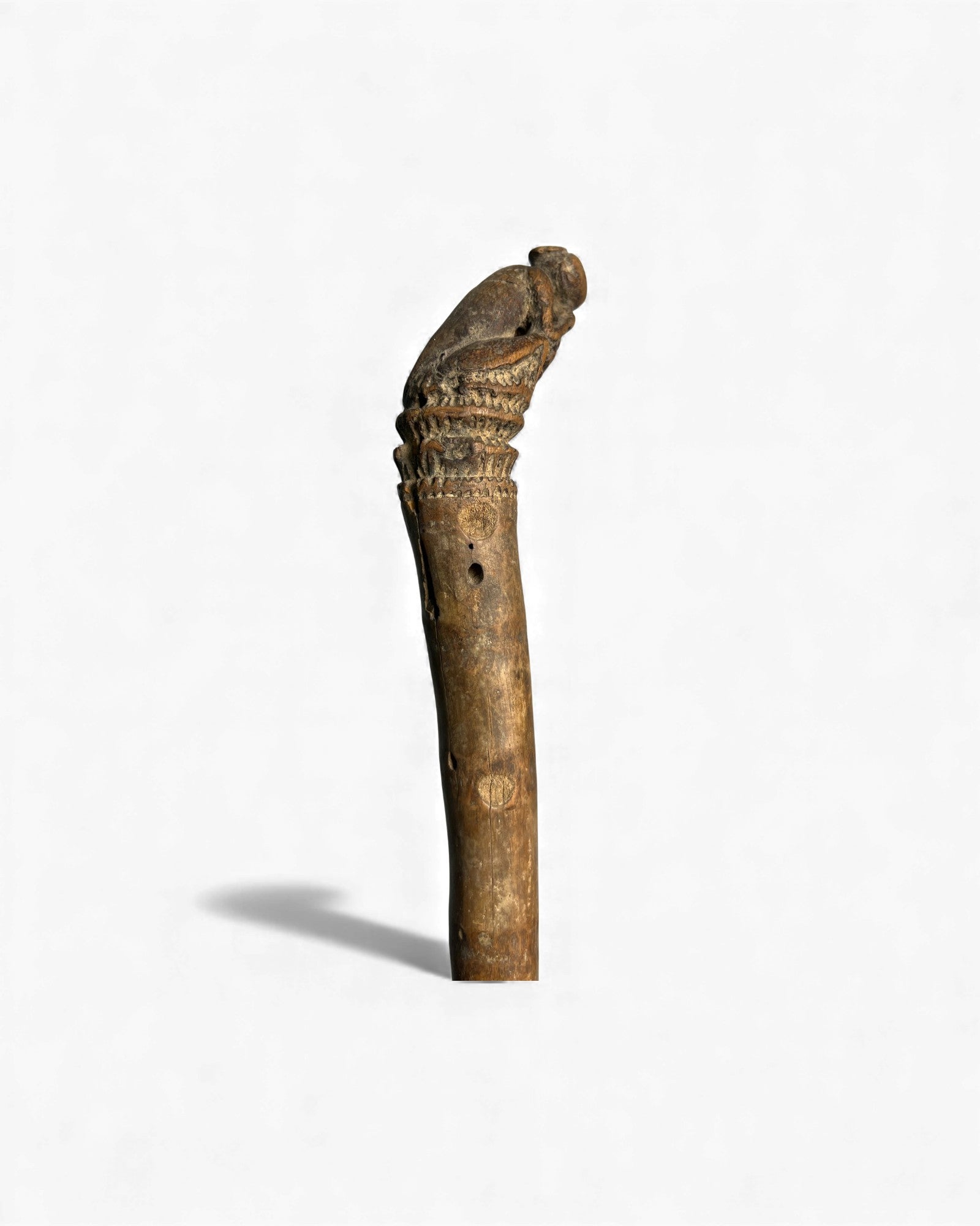 Burmese Carved Walking Stick with Figurative Finial - Surround Living - 17