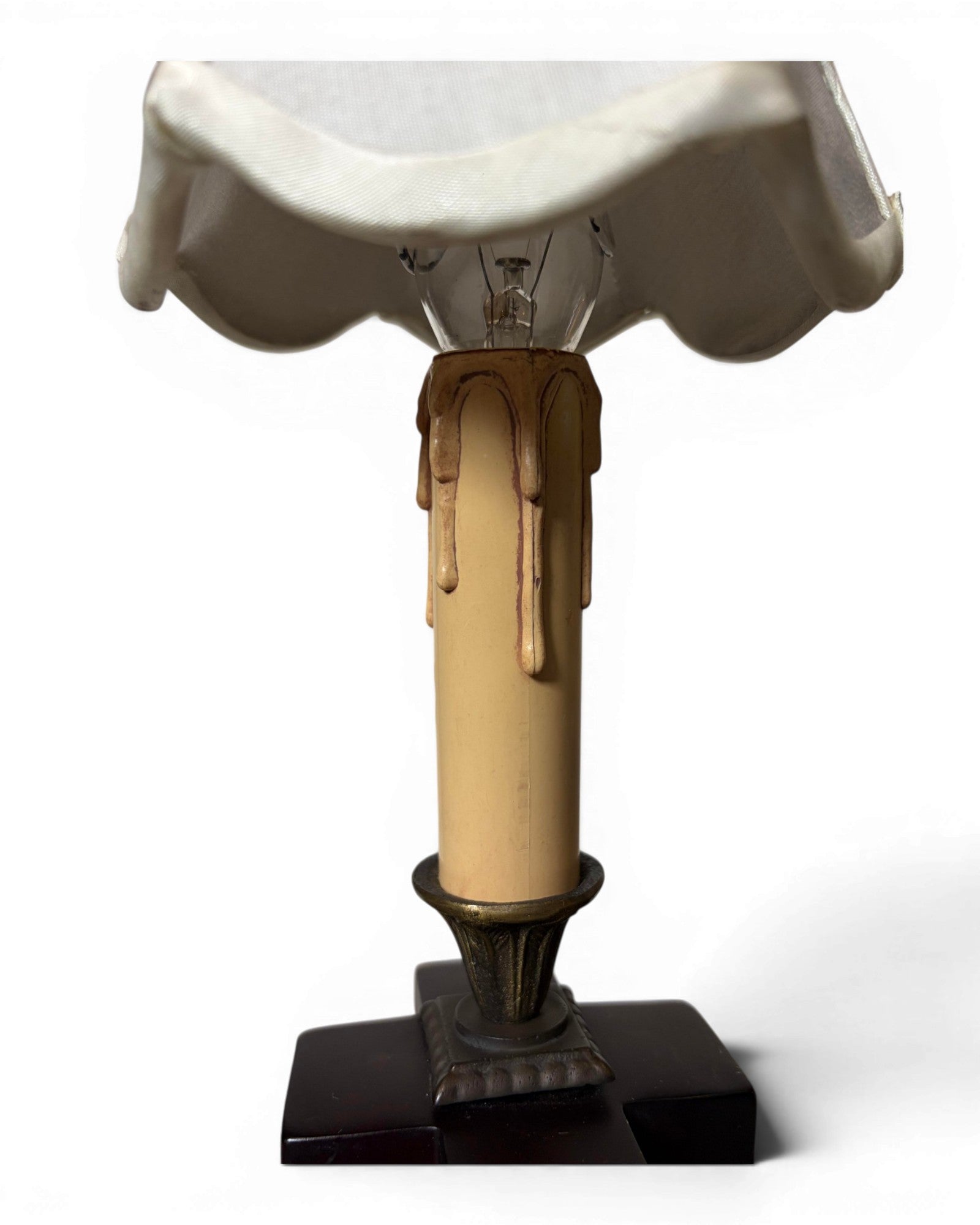 Vintage Candle-Form Table Lamp