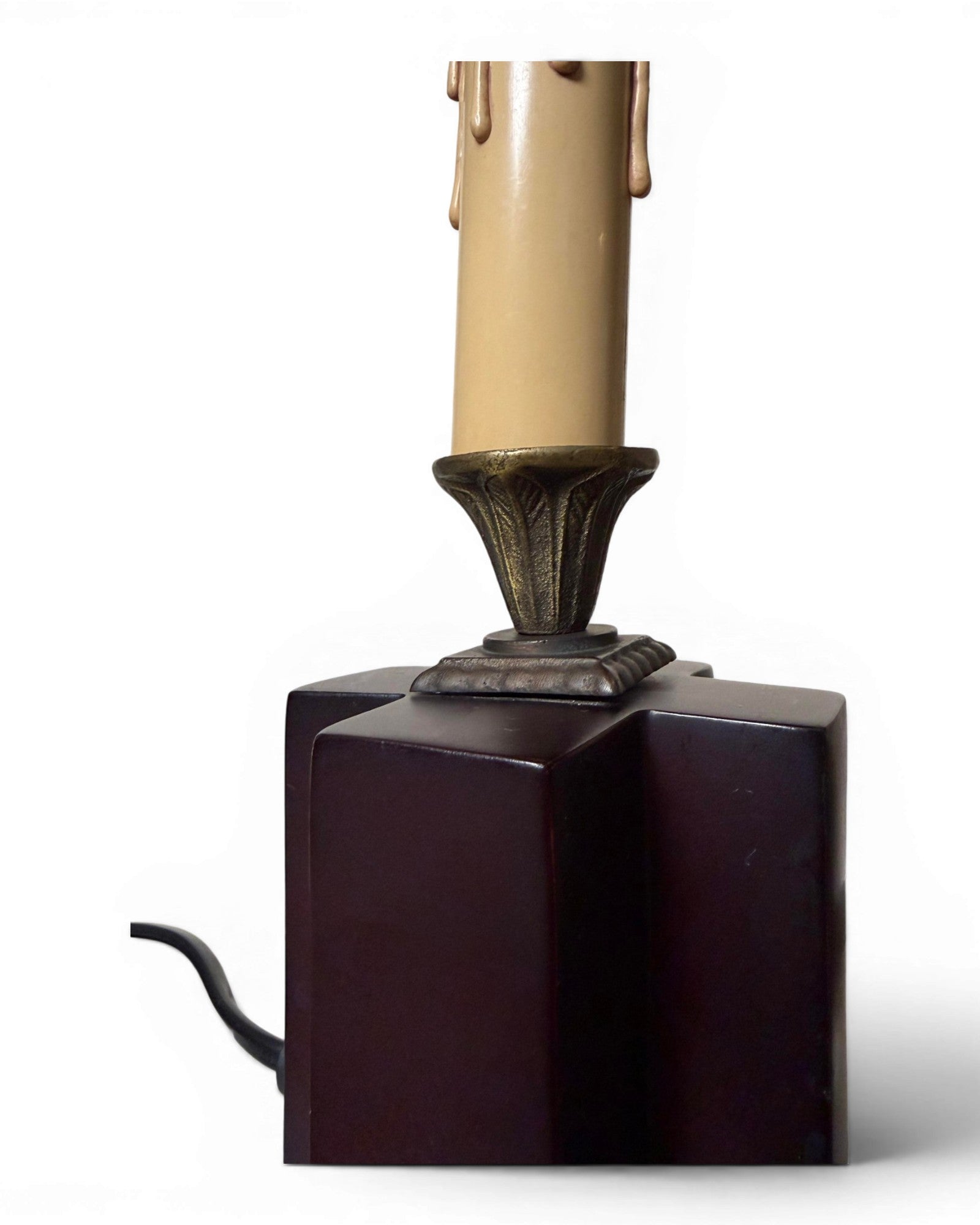 Vintage Candle-Form Table Lamp