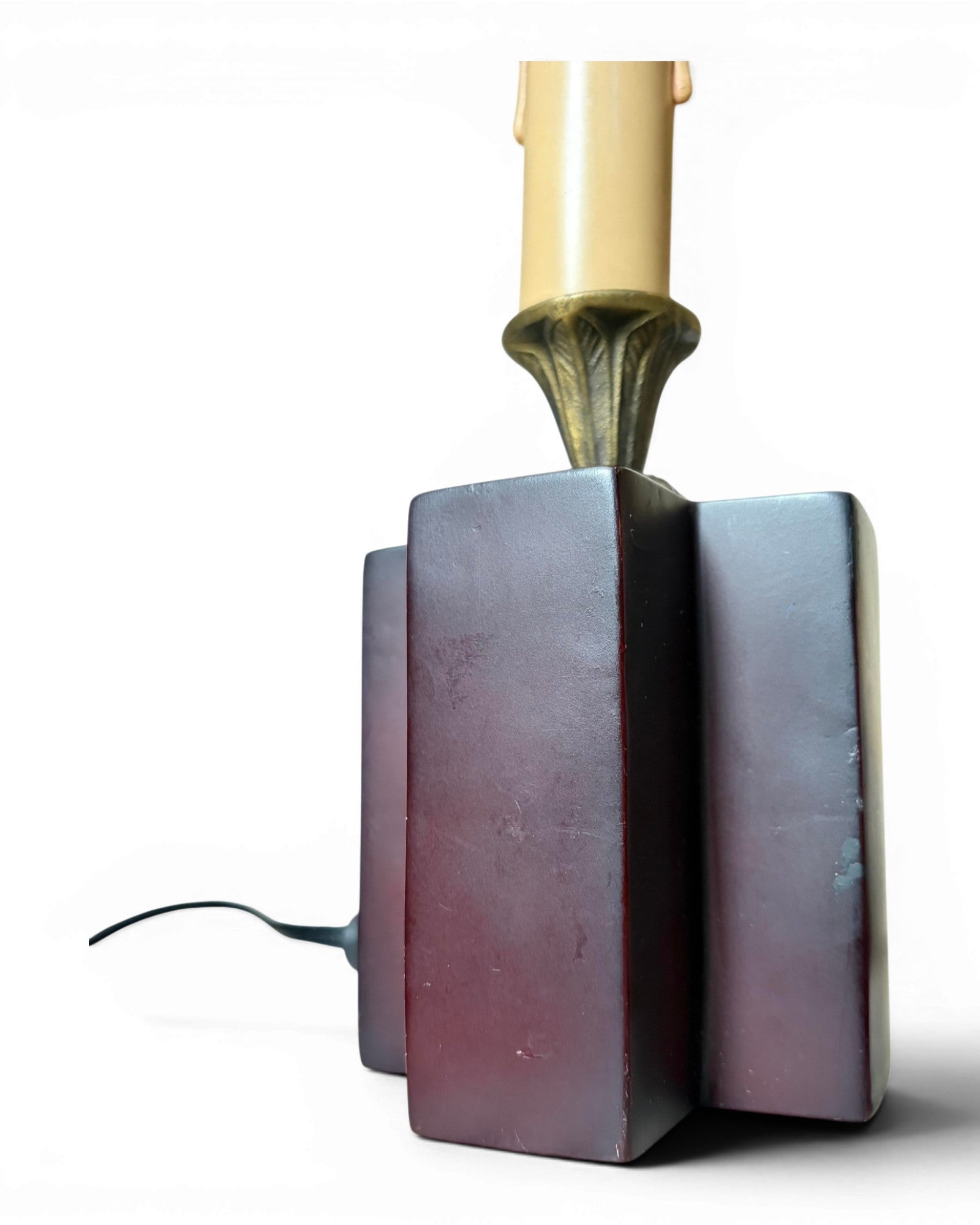Vintage Candle-Form Table Lamp