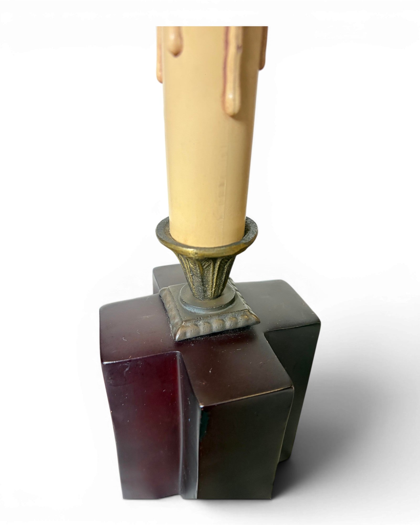 Vintage Candle-Form Table Lamp