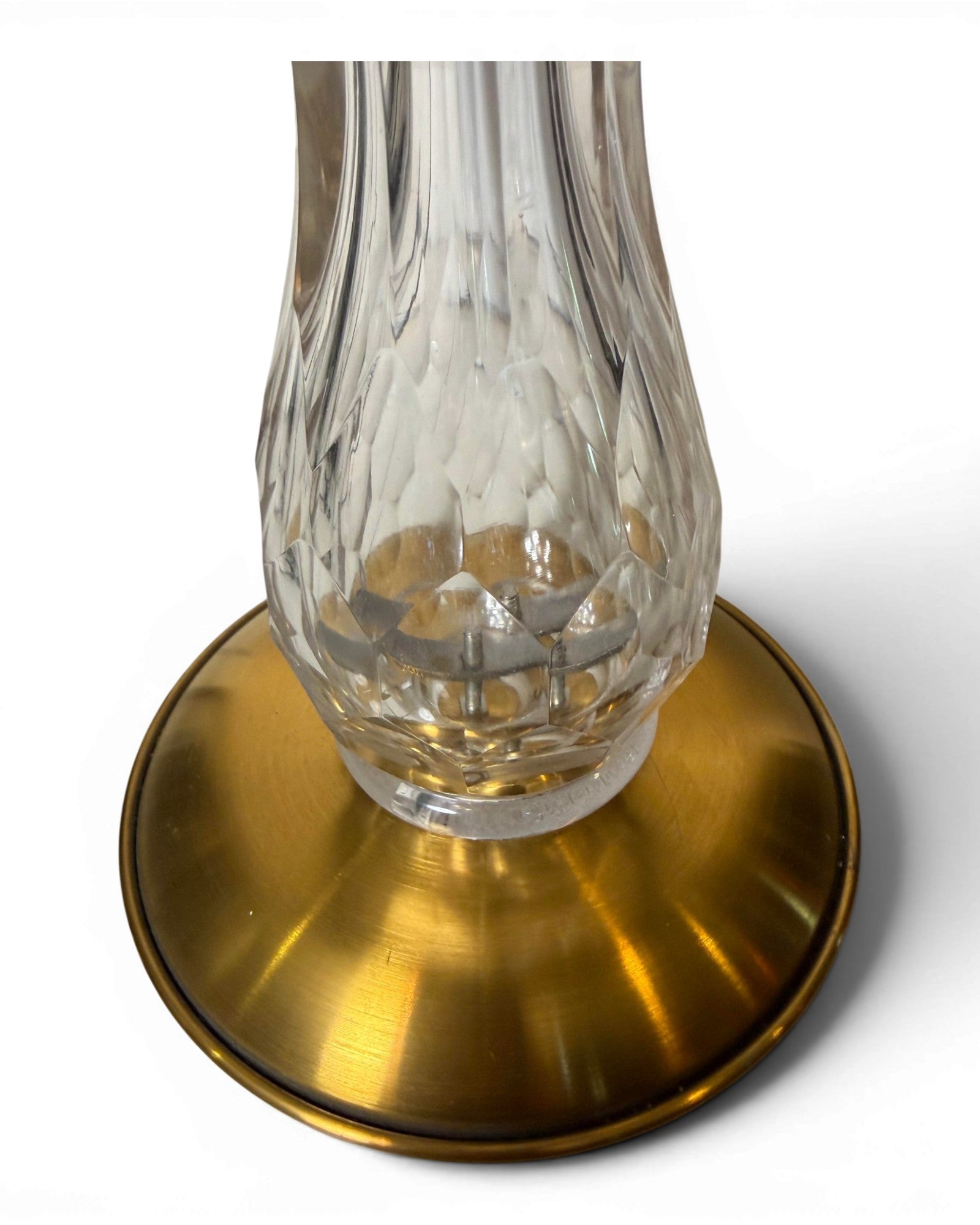 Vintage-Style Electrified Glass Table Lamp with Bell-Shaped Lampshade