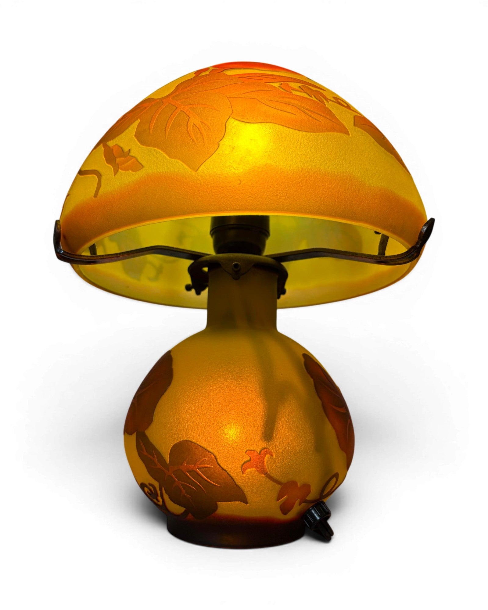 Art Nouveau Cameo Glass Table Lamp