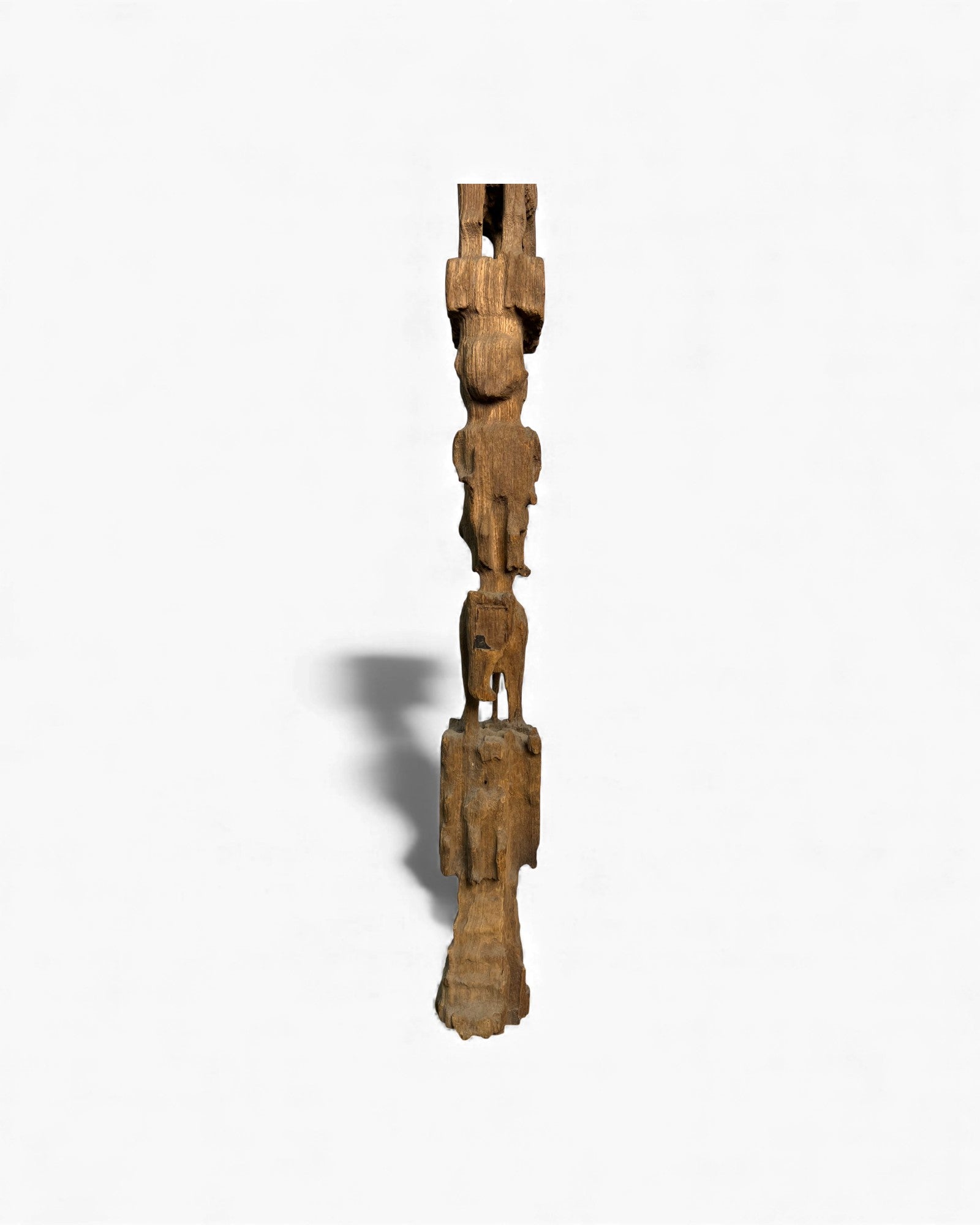 Chin Totem Post with Man on Horse and Elephant Motifs - Surround Living - 6