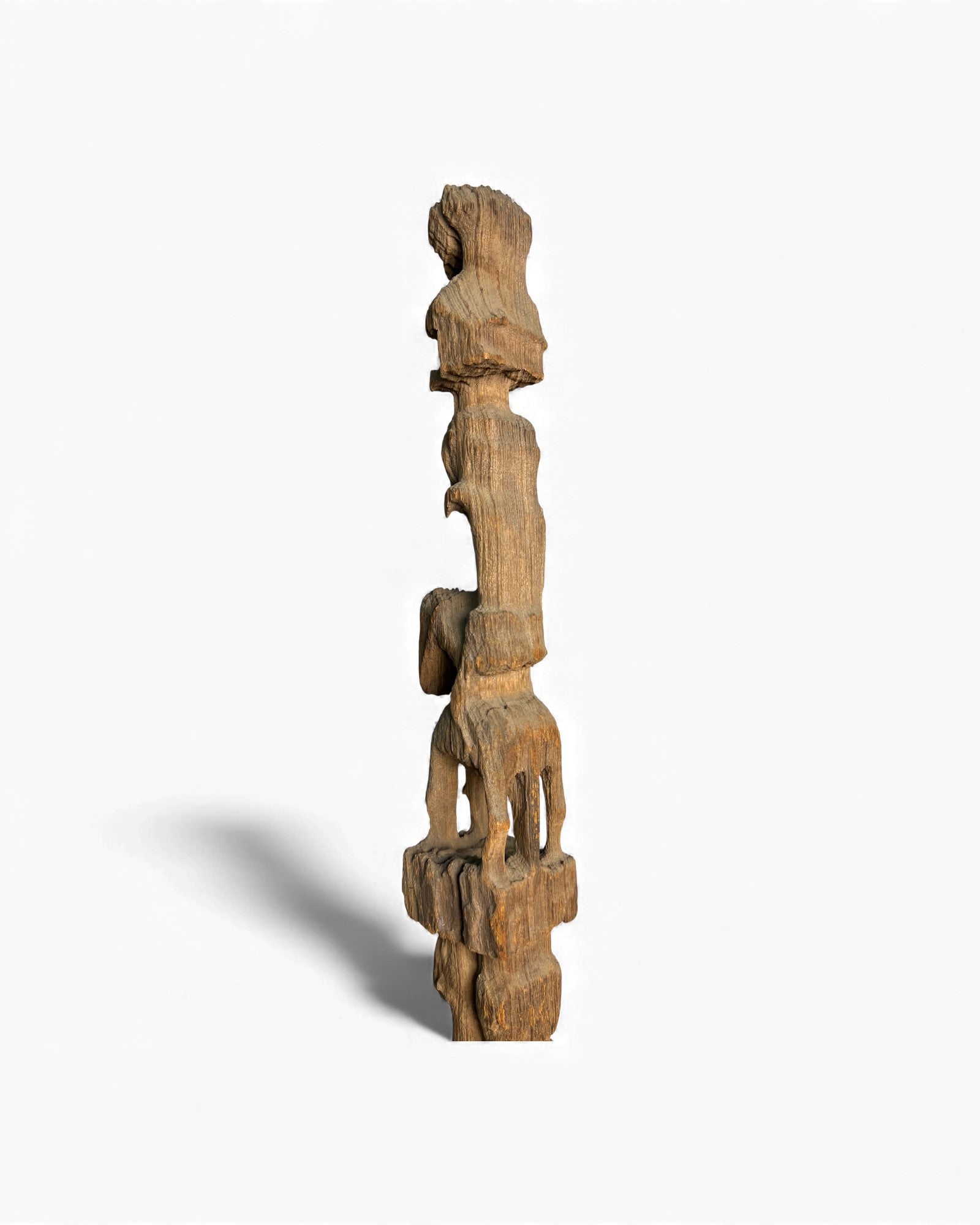 Chin Totem Post with Man on Horse and Elephant Motifs - Surround Living - 15