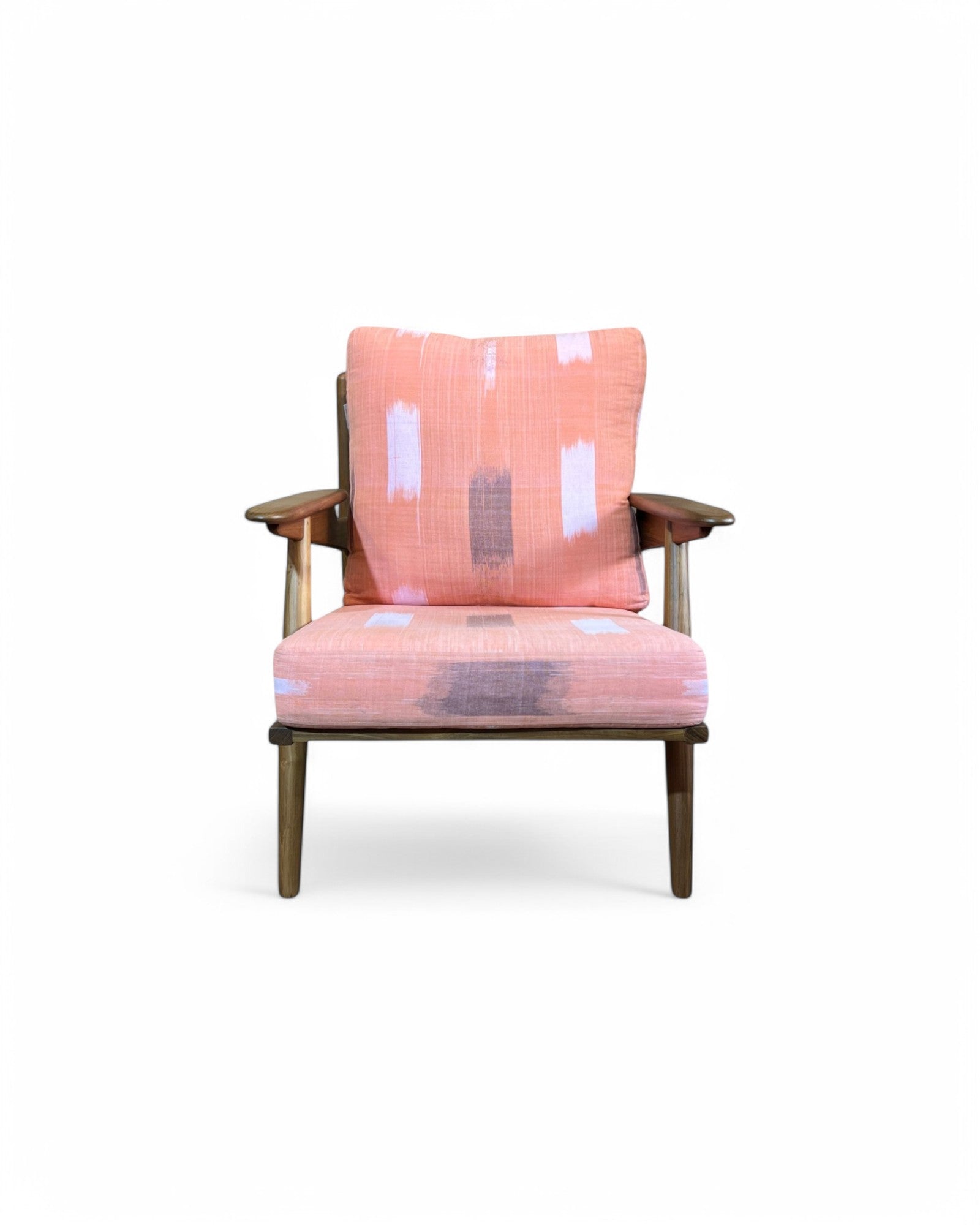 Peachy Thai Weave Teak Wood Armchair